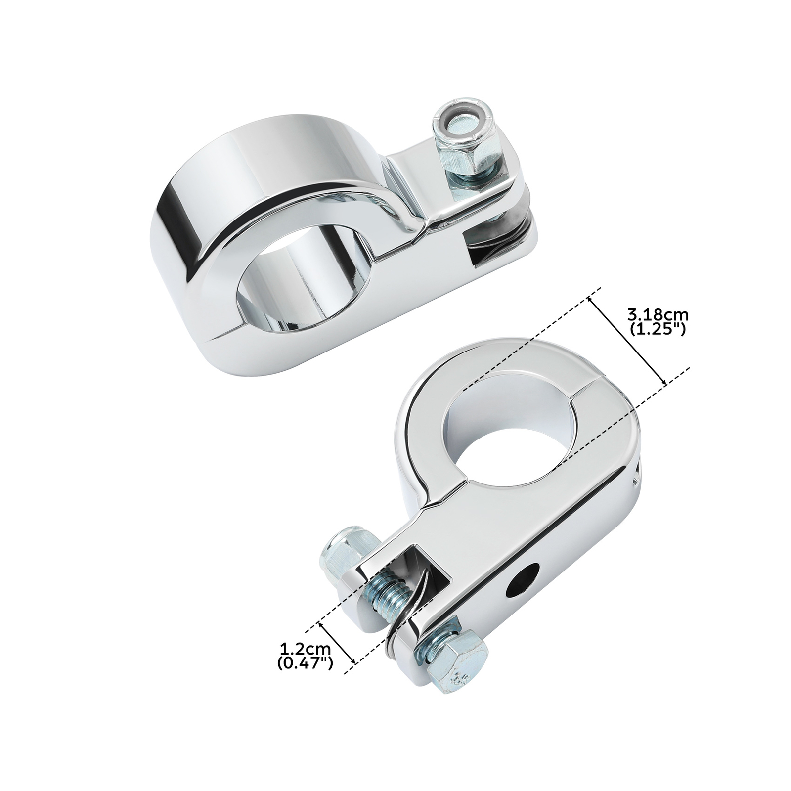 Motorcycle Highway Crash Bar Mount Foot Peg Clamp 1.25″ Fit For Harley