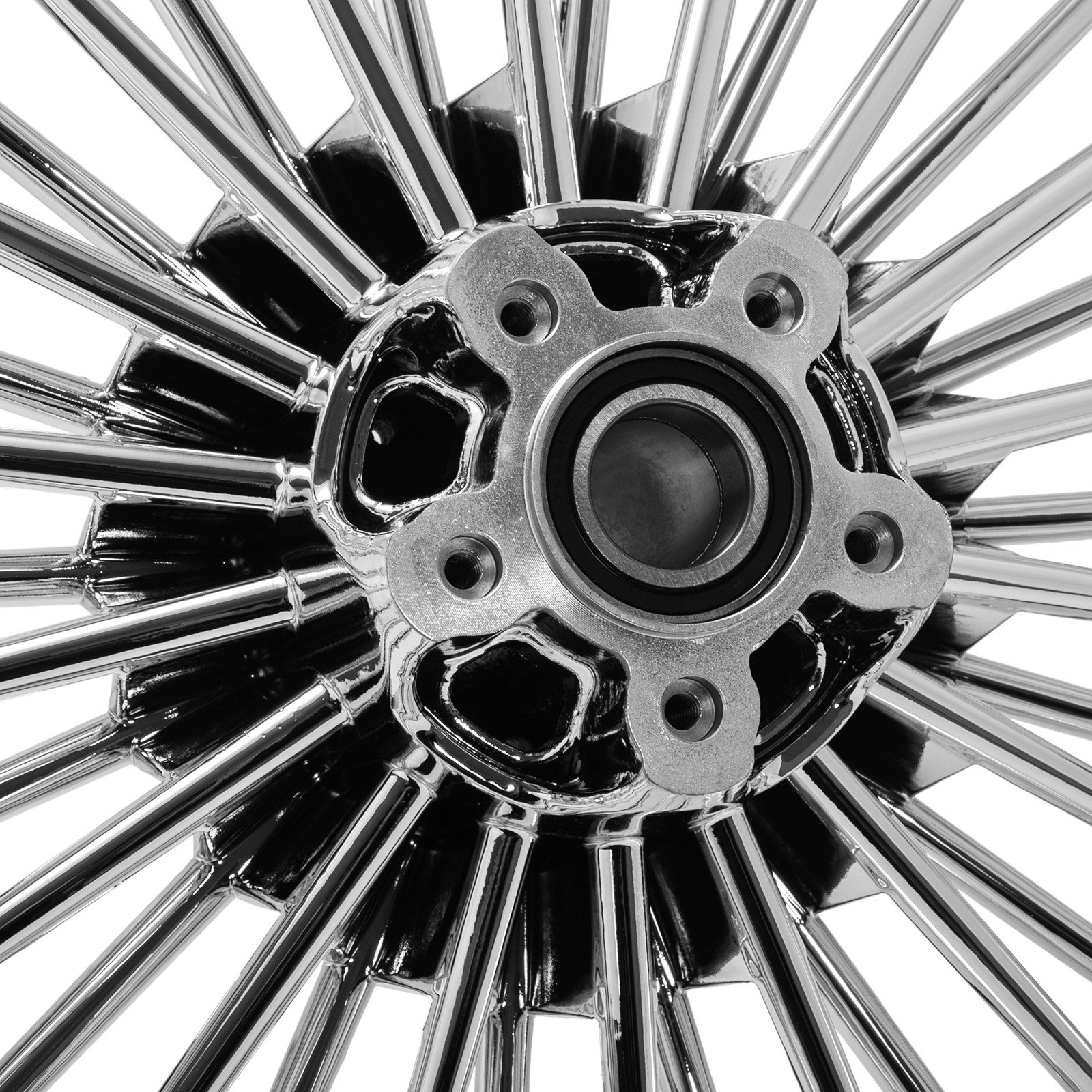 21×2.15 Fat Spoke Chrome Front Wheel Rim For Harley Softail Fatboy Heritage FXST