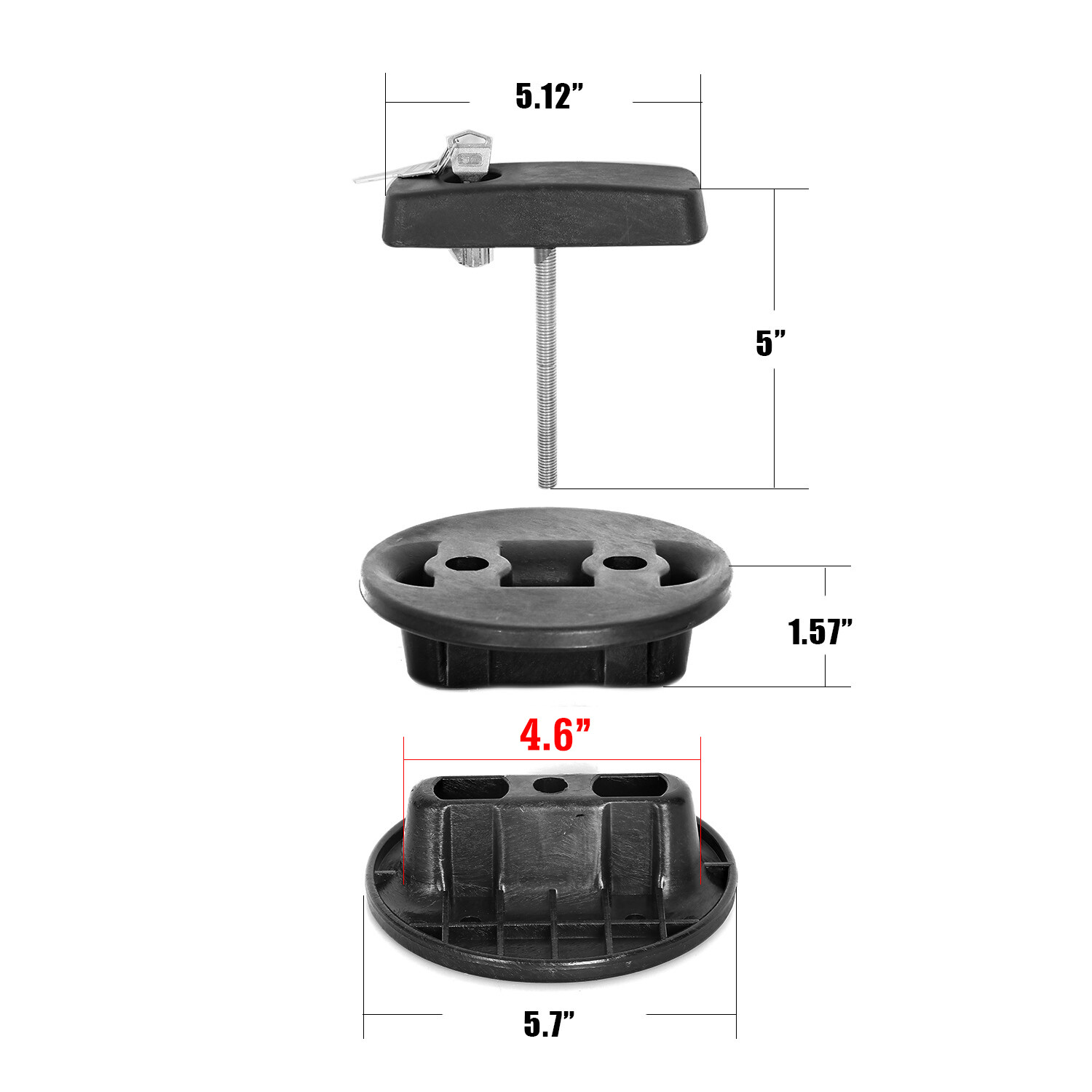 5/8 Gallon Fuel Pack Gas Container Fuel Can Lock for Jeep ATV UTV Polaris RZR
