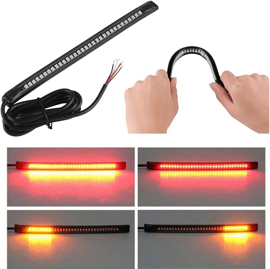 Durable 32 LED Light Strip – Perfect for Motorcycle Tail Lights and Signal Use