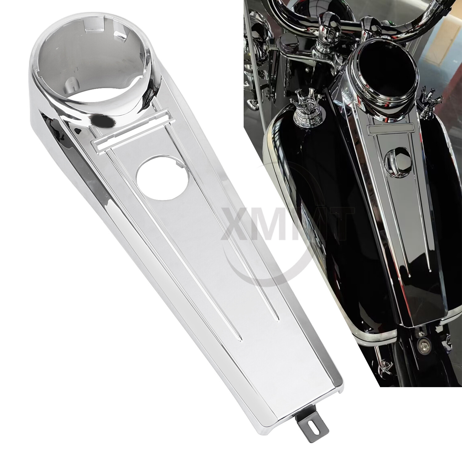 Chrome Dash Panel Gas Tank Fuel Cover For Harley Softail 00-17 Heritage Classic