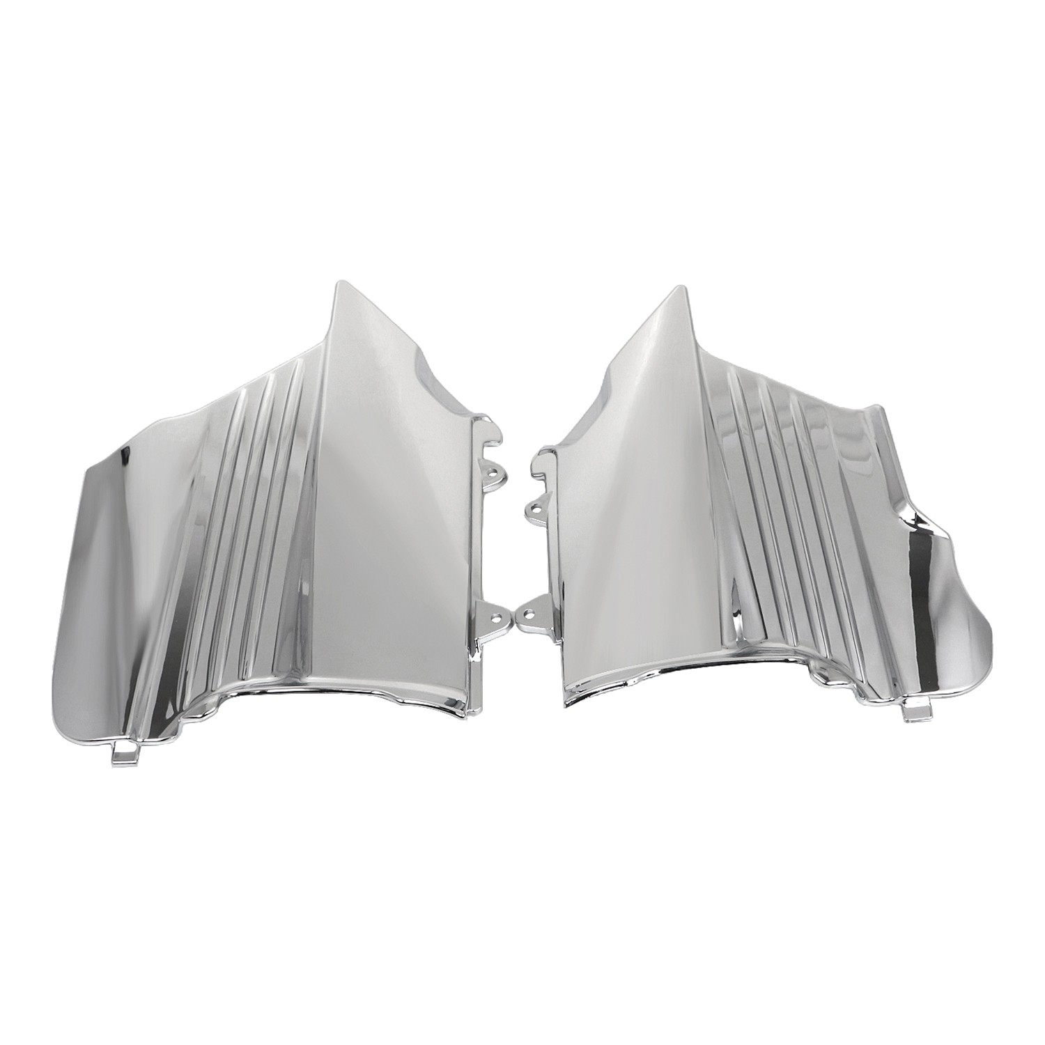 Left & RIght Chrome Engine Lower Side Cover For Honda 1988-2000 GL1500 Goldwing