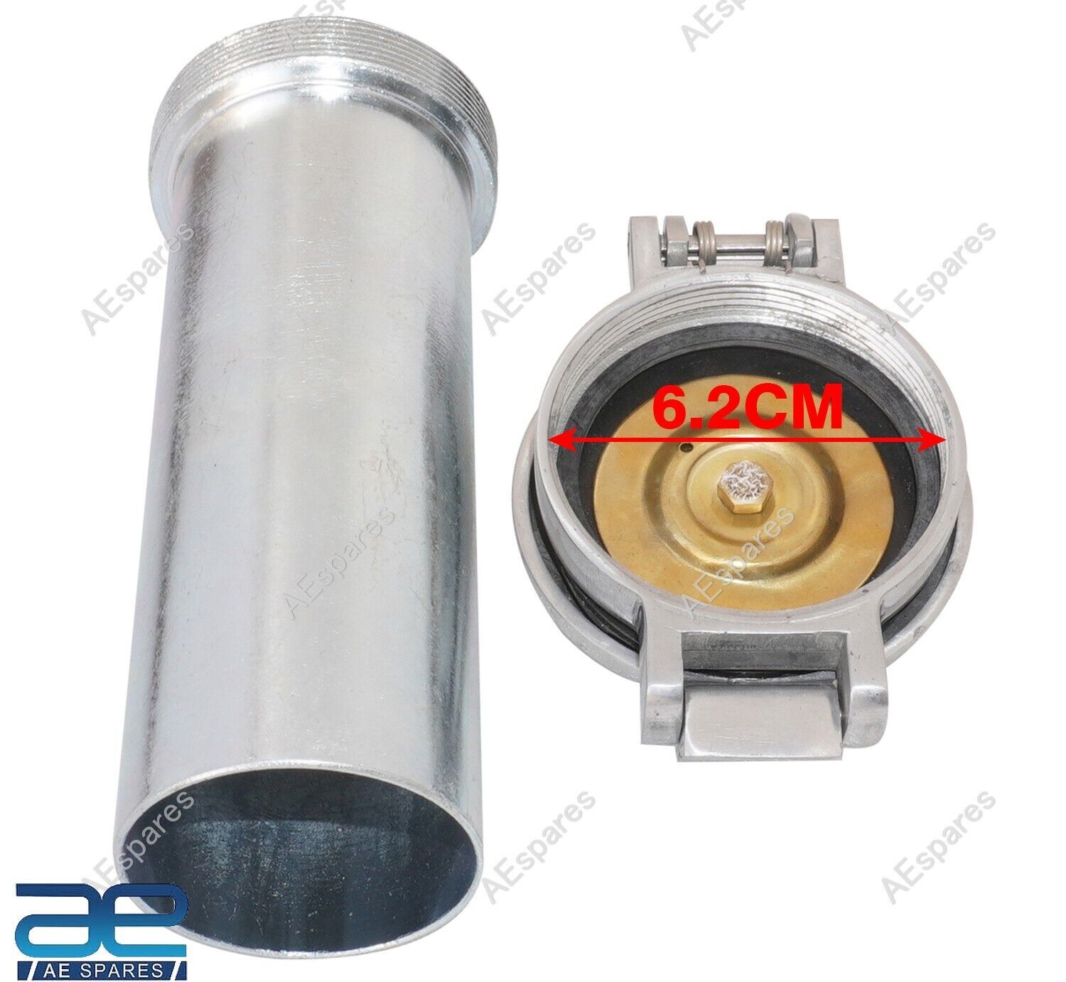2.5″ Aston Alloy Flip Up Fuel Tank Cap + Steel Filler Neck For BSA Triumph
