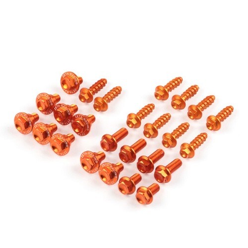 ZETA® ZE88-5843 – Orange Aluminum Bolt Kit for 17-19 KTM 150/250/300