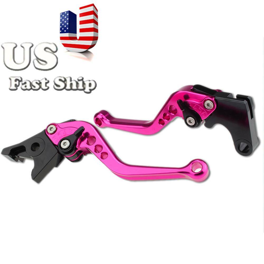 CNC Short Brake Clutch Lever For Kawasaki KLX250/D-TRACKER 08-2016 Pink