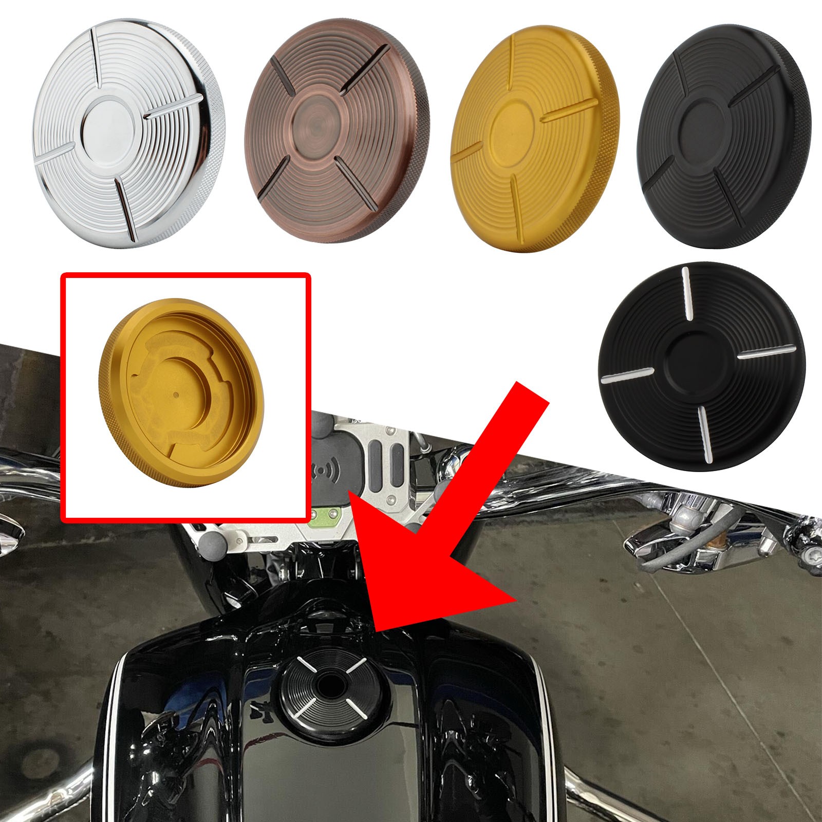 1X Petrol Fuel Gas Tank Cap Filler Top Cover For BMW R18 R 18 2020 2021 Aluminum