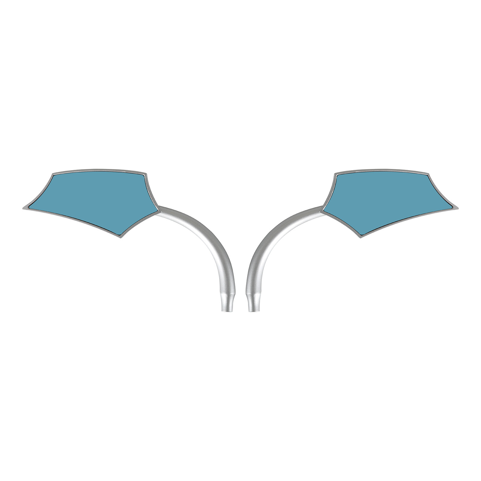 Silver Motorcycle Rear View Side Mirrors 8mm 10mm For Honda Fury VT1300 Custom