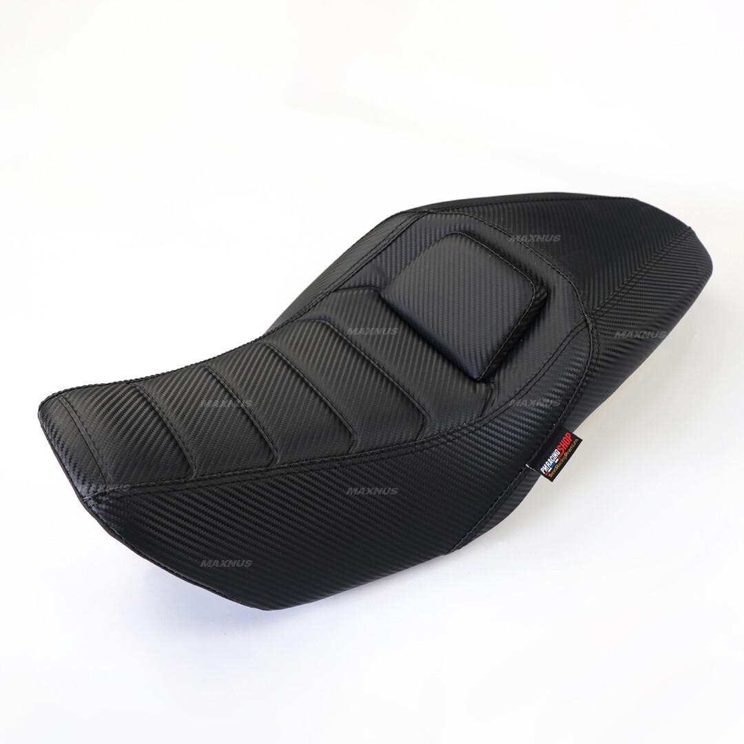 REPLACEMENT DUAL CARBON SEAT CUSHION STITCH BLACK FOR HONDA MSX SF 125 17-19