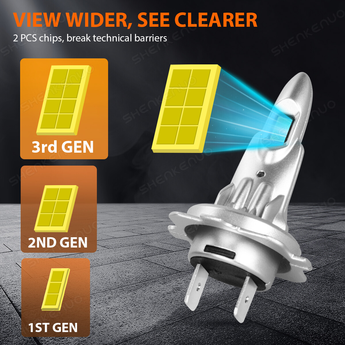 For Honda Goldwing GL1800 2001-2016 Motorcycle LED Headlight Kit H7 6000K Bulbs