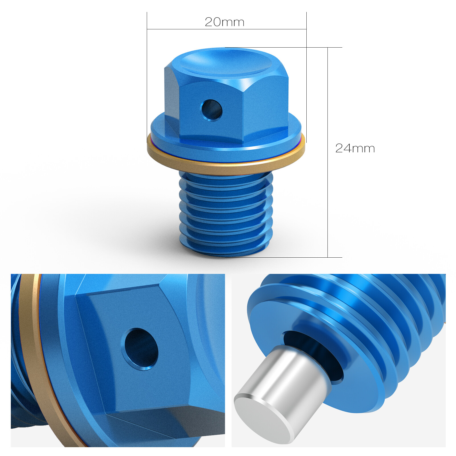 Magnetic Oil Pan Drain Plug Bolt For Yamaha YZ80 YZ100 YZ250 YZ125 WR250R YZ426F