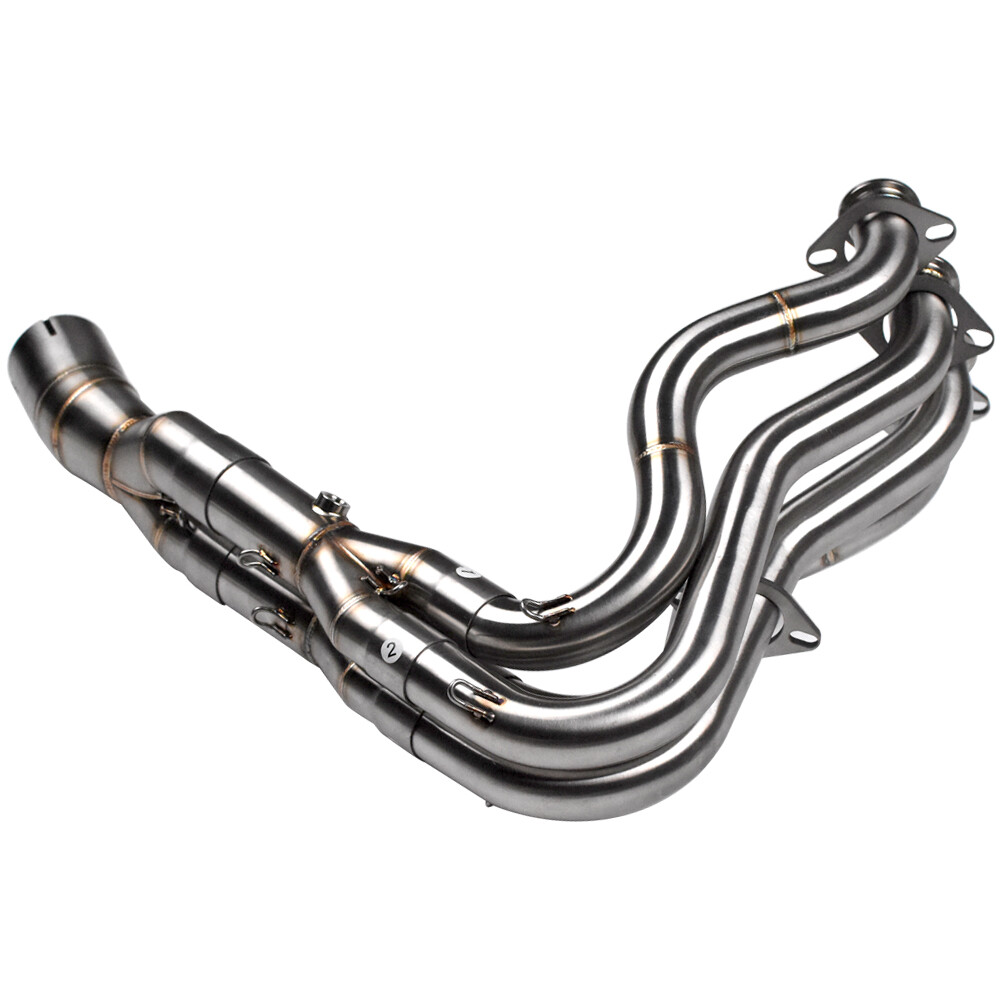 For Kawasaki Ninja ZX6R 2009-2022 Full System Header Exhaust Front Mid Link Pipe