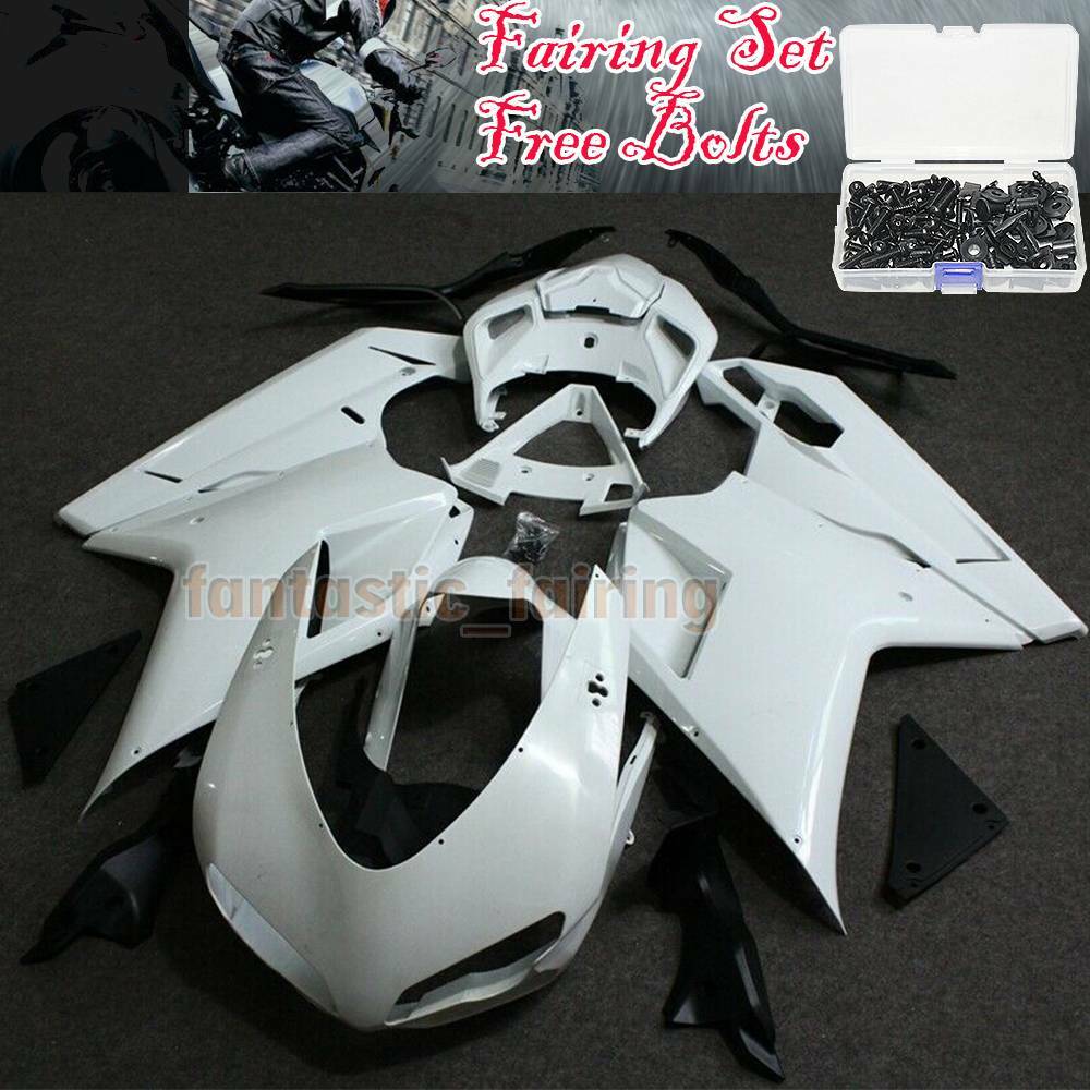 Fairing Kit w/ Bolts For Ducati 848 1098 1198 2007-2012 ABS Injection Bodywork