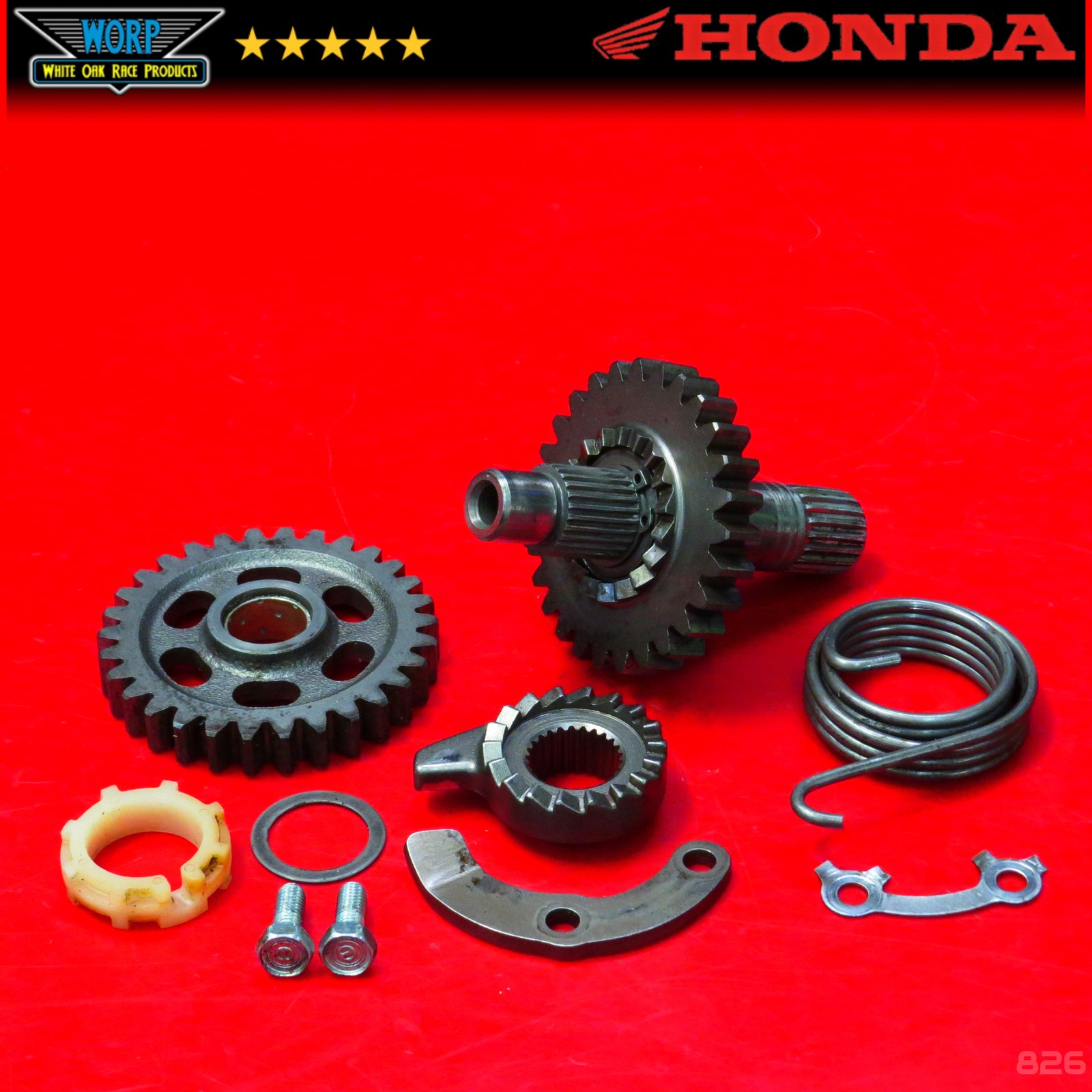 1982 HONDA CR250R KICK START STARTER KICKSTART GEAR SHAFT SPINDLE OEM / CR480