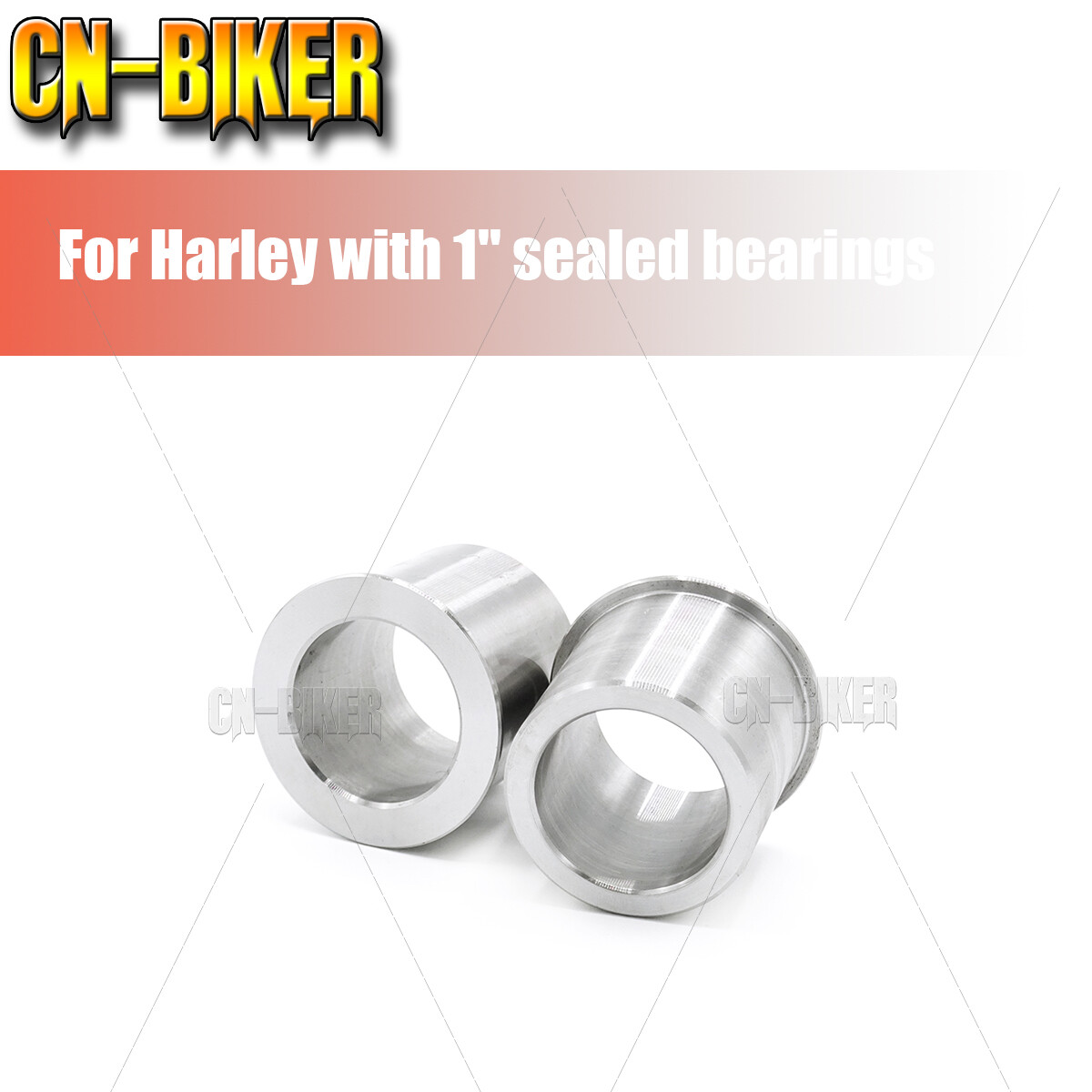 CNC Pair Wheel Bearing Sealed Reducers 1″ to 3/4″ Axle Reducer Spacer For Harley