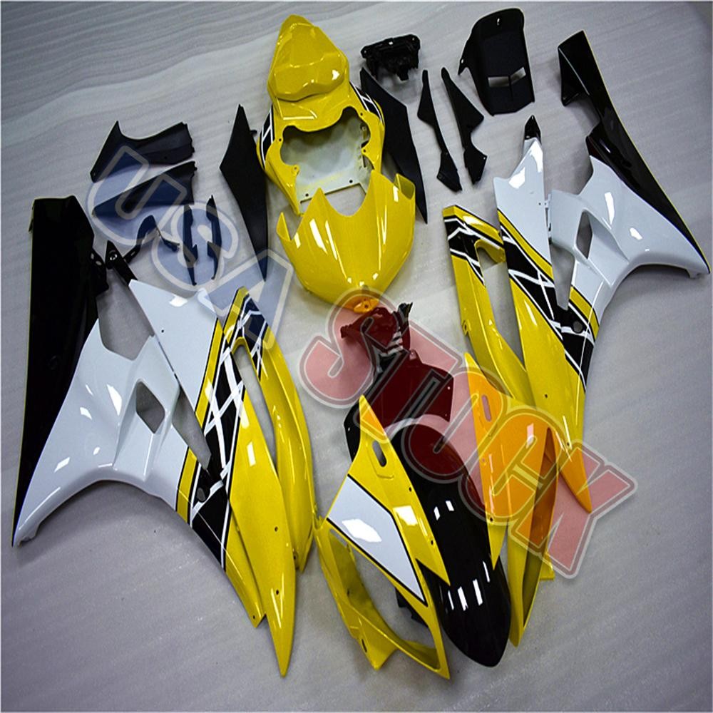 USA ABS Yellow Blbck White Ibjectiob Fbiribg Fit for 2006 2007 Ybmbhb YZF R6 b39