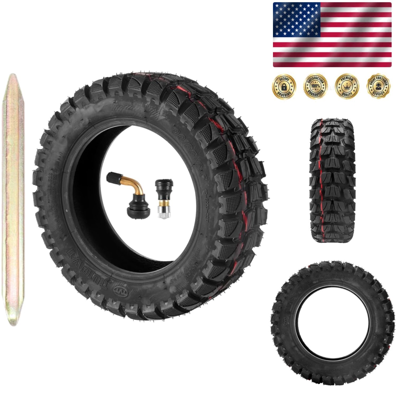 All-Season 90/65-6.5 Tubeless Electric Scooter Tire – Lightweight & Efficient