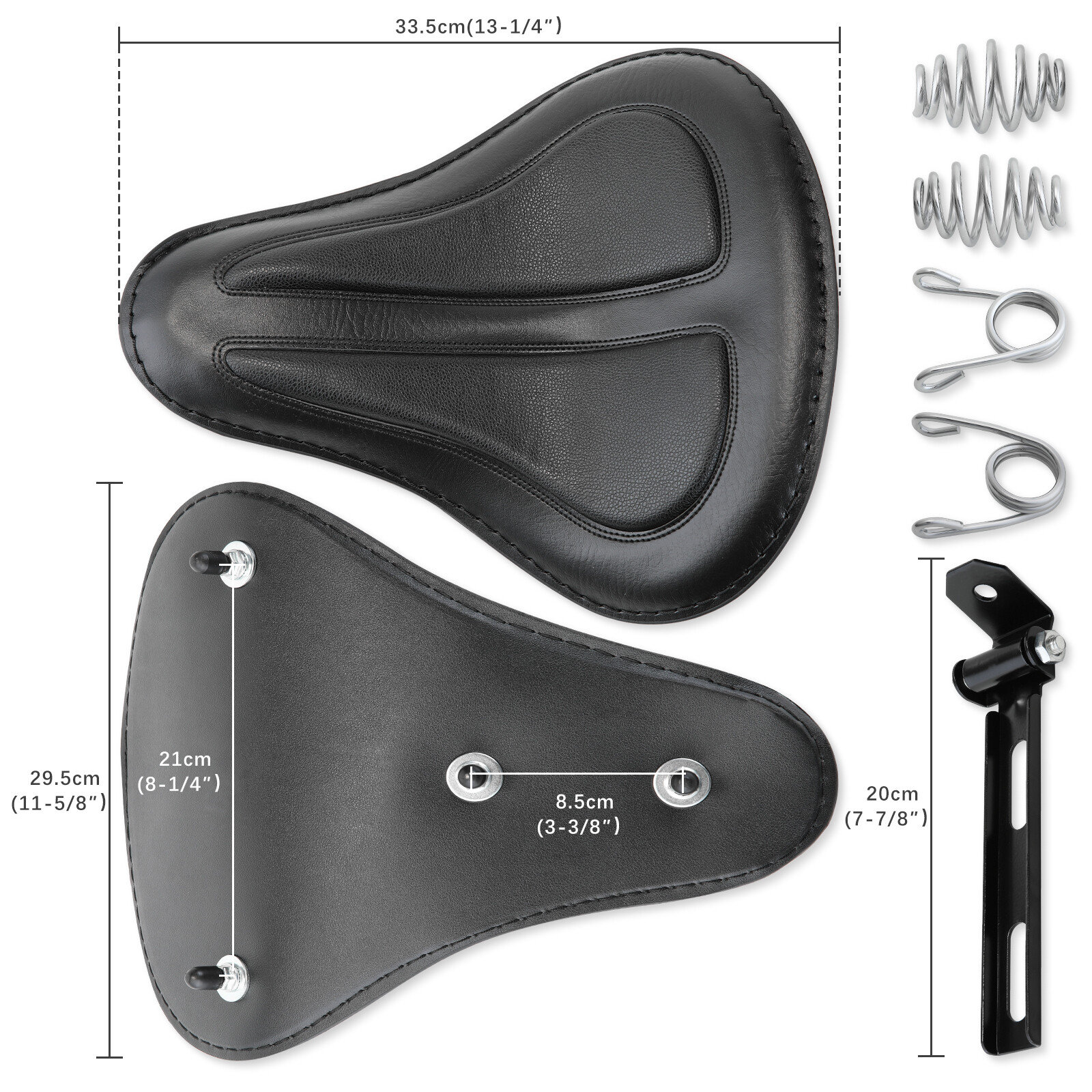 13″ Motorcycle Solo Seat Spring For Harley Sportster XL 883 1200 48 Bobber Black