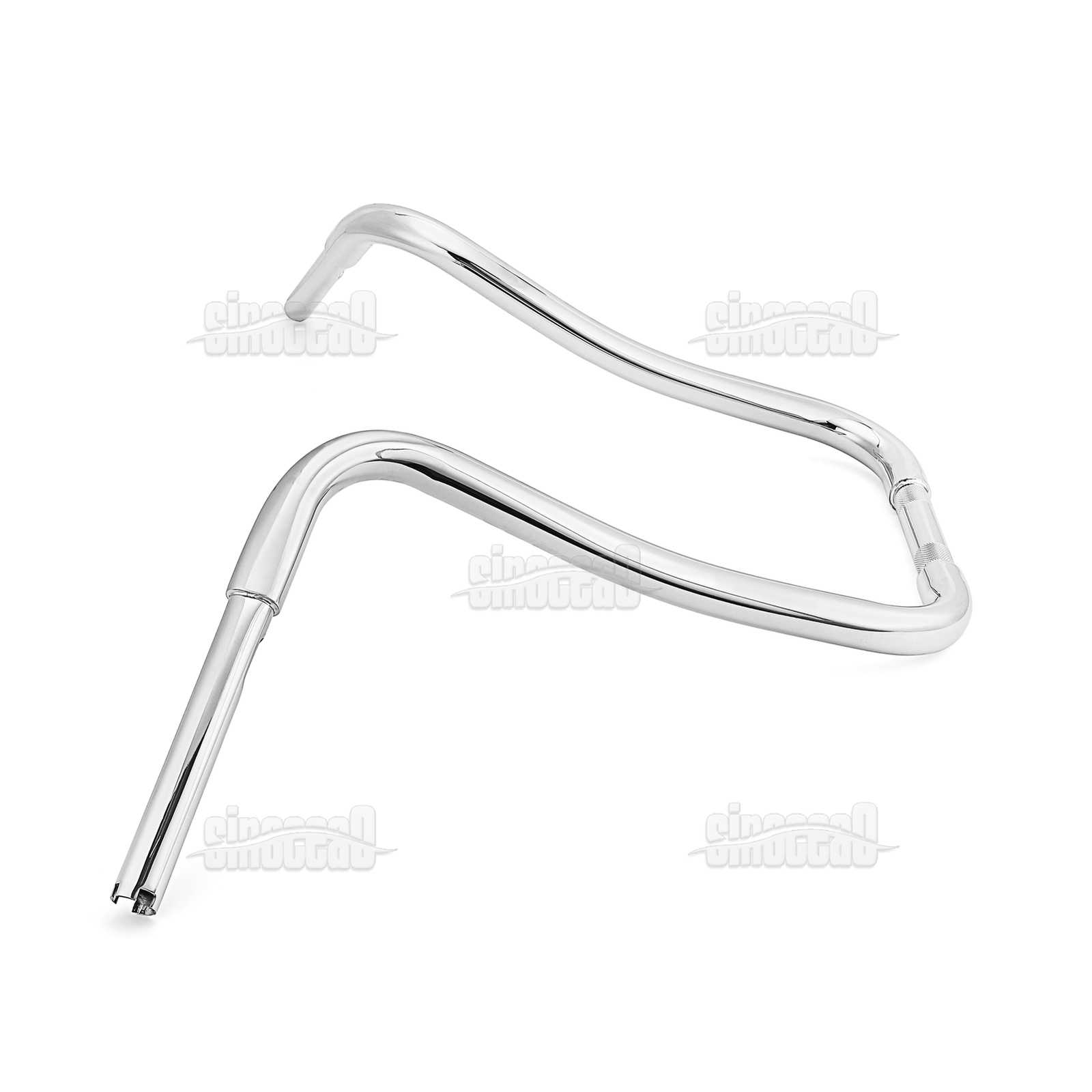 Chrome 16″ Rise Gangster Ape Hanger Handlebars For Harley Touring Softail Dyna