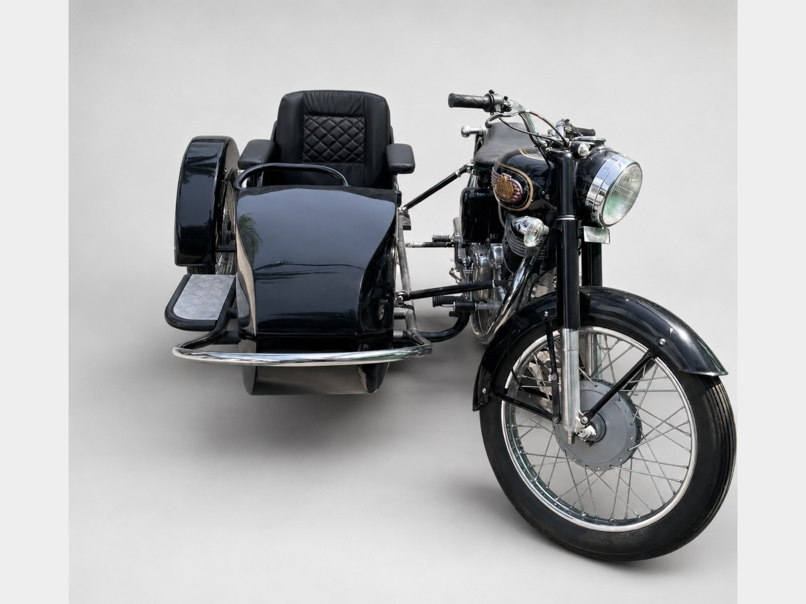 Motorcycle Sidecar w/ Mounting Kit | Fits Harley, Indian, Honda, Yamaha,Triumph