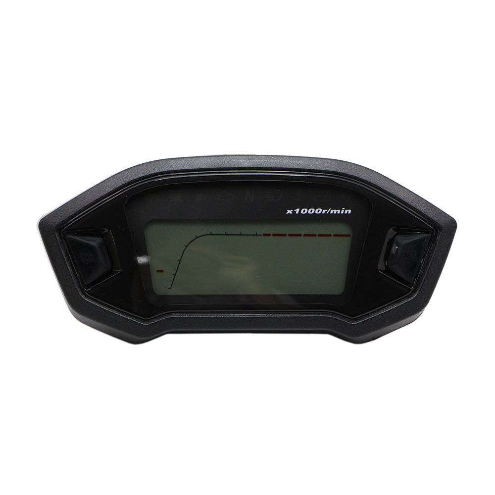Fit for 12V Universal Motorcycle Speedometer Odometer Tachometer LCD Digit Gauge