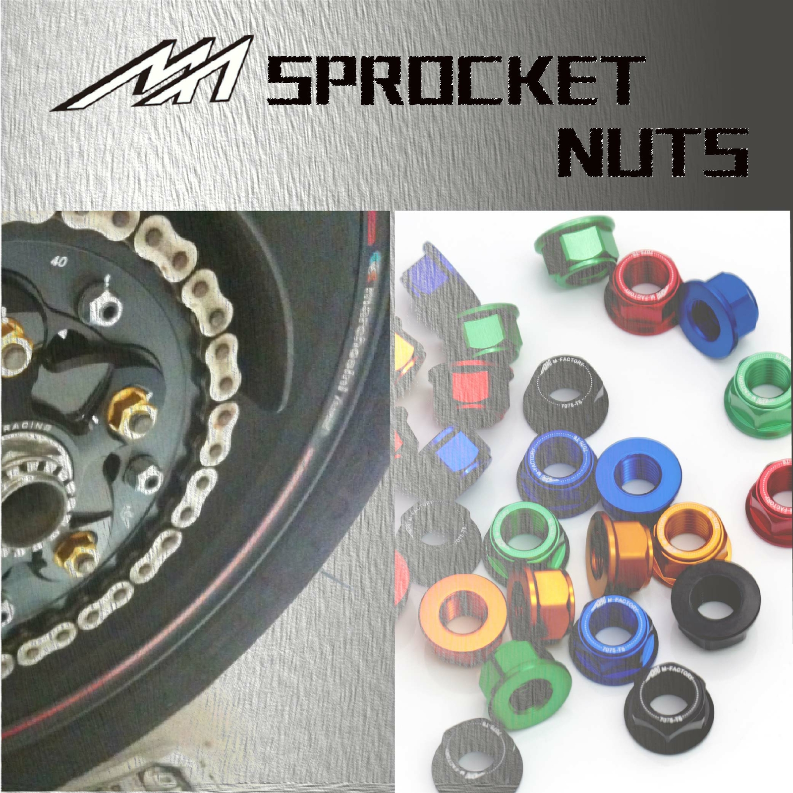 CNC Racing Rear Sprocket Nuts For Suzuki GSXR1000 GSX1300R GSX250 GSX550