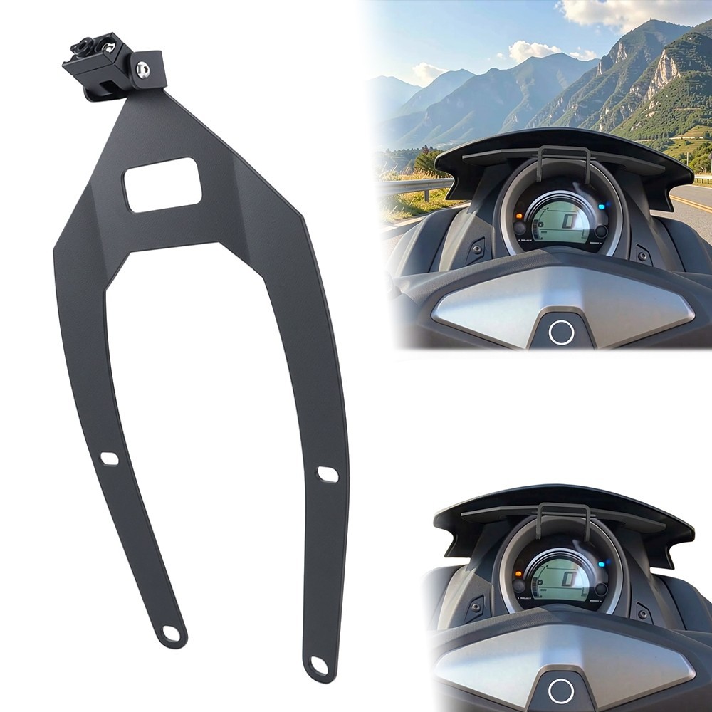Front Phone Holder Bracket Black Fit For Yamaha NMAX 155 / NMAX 125 2015-2020
