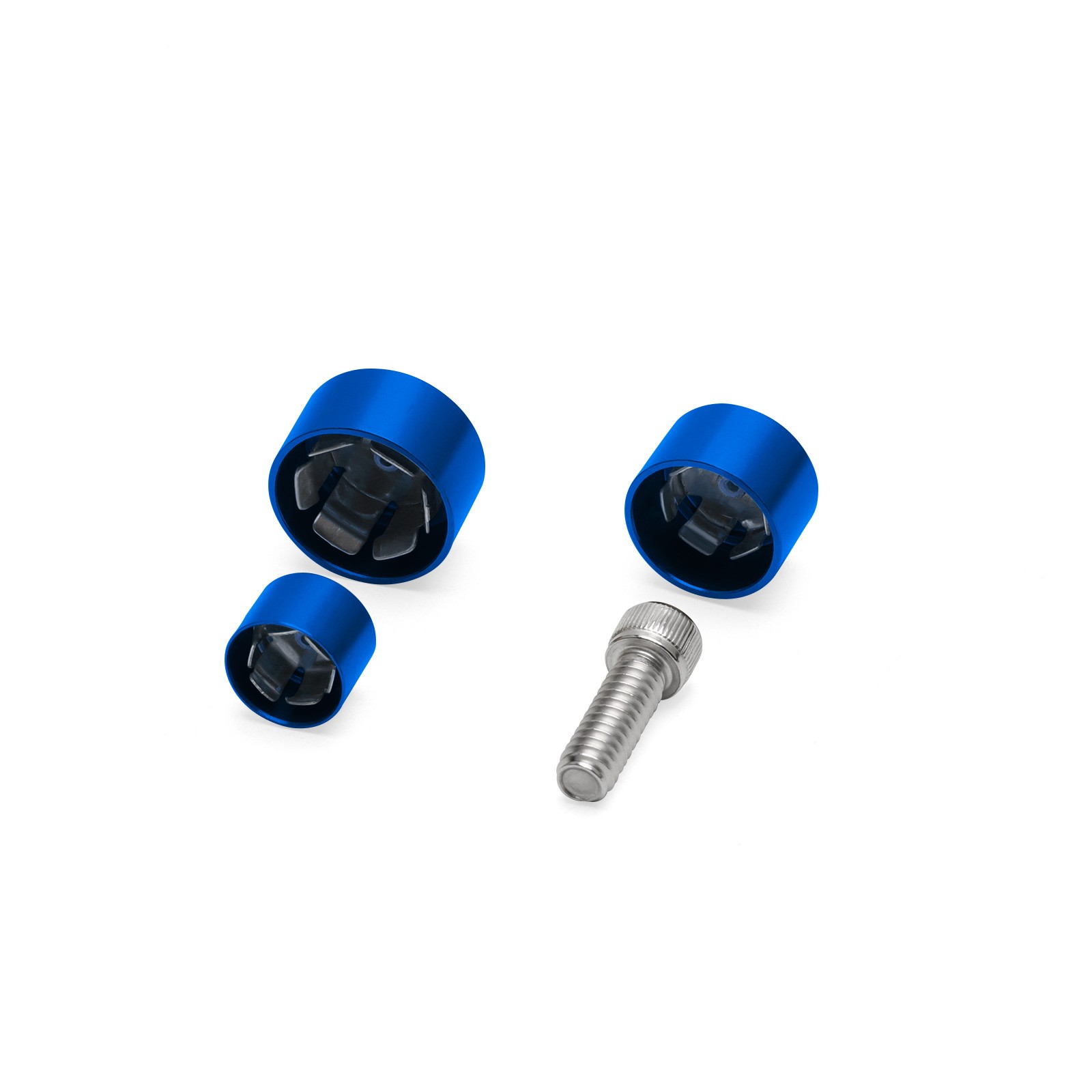 74PCS Blue Engine Bolt Caps Cover For Harley Touring Road Street Glide 2007-2016