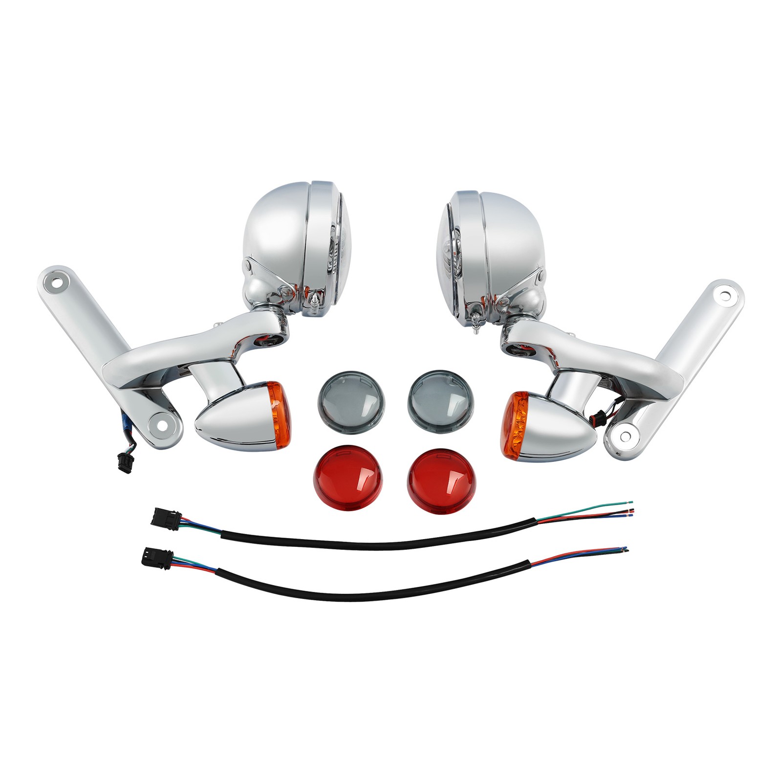 LED Spot Fog Light Turn Signal Assembly Fit For Harley Street Glide 1994-2023 US