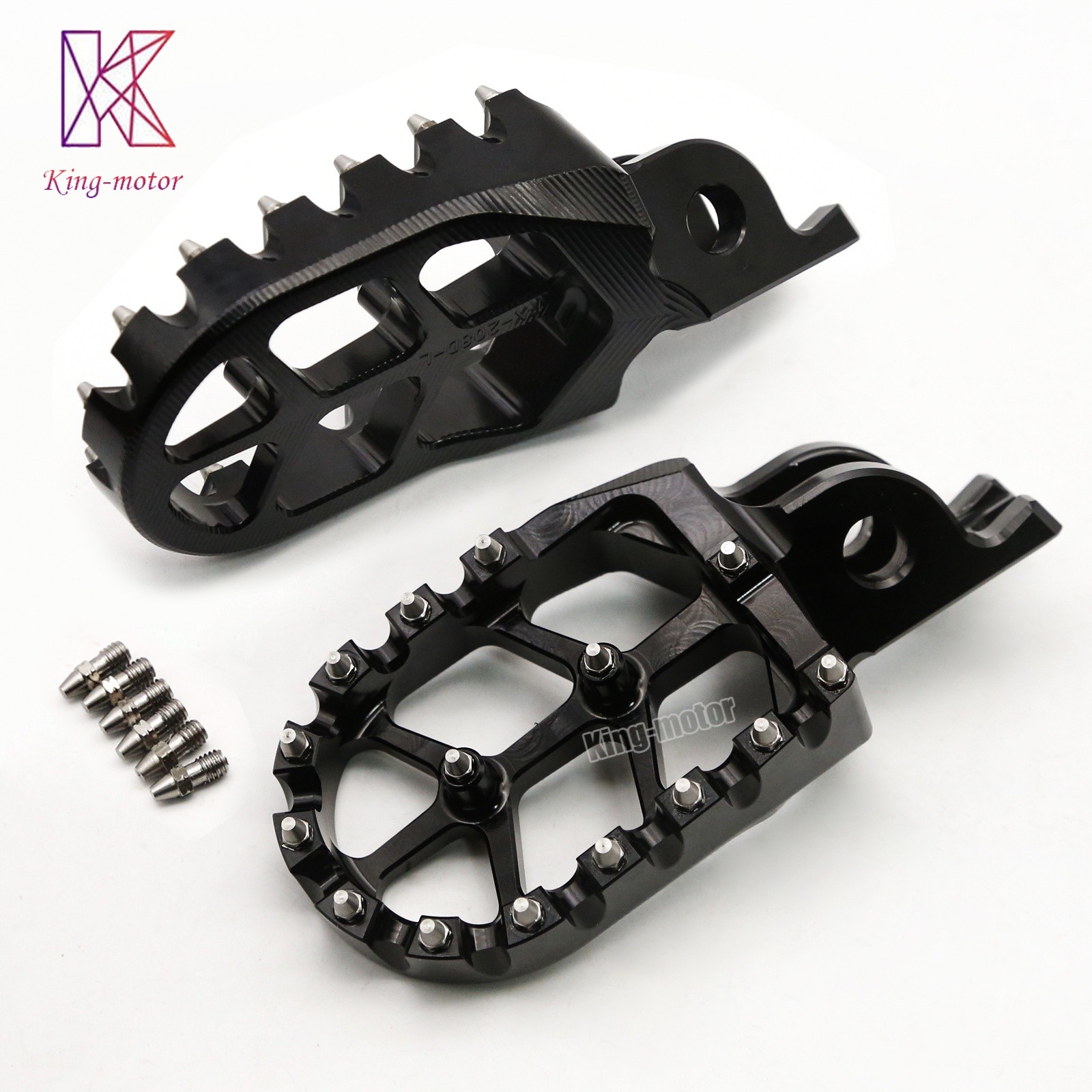 CNC Motorcycle Footpegs Rest For KX250F KX450F 2007-2022 KX250 2005-08 Dirt Bike