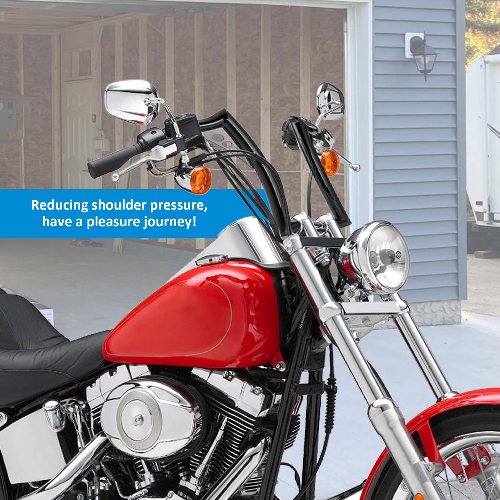 14″ Pre-Wired Ape Hanger Handlebar For Harley Sportster 883 1200 XL Dyna Softail
