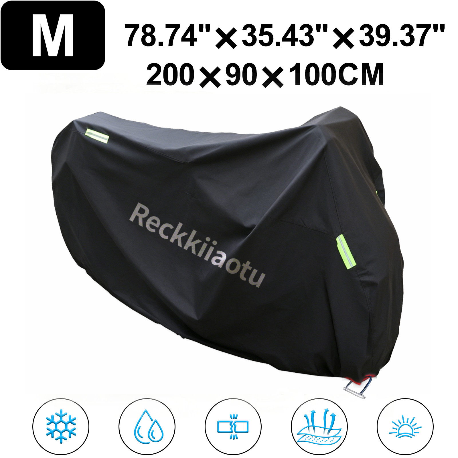 M Black Motorcycle Bike Storage Cover Outdoor Dust Waterproof For Honda Grom 125