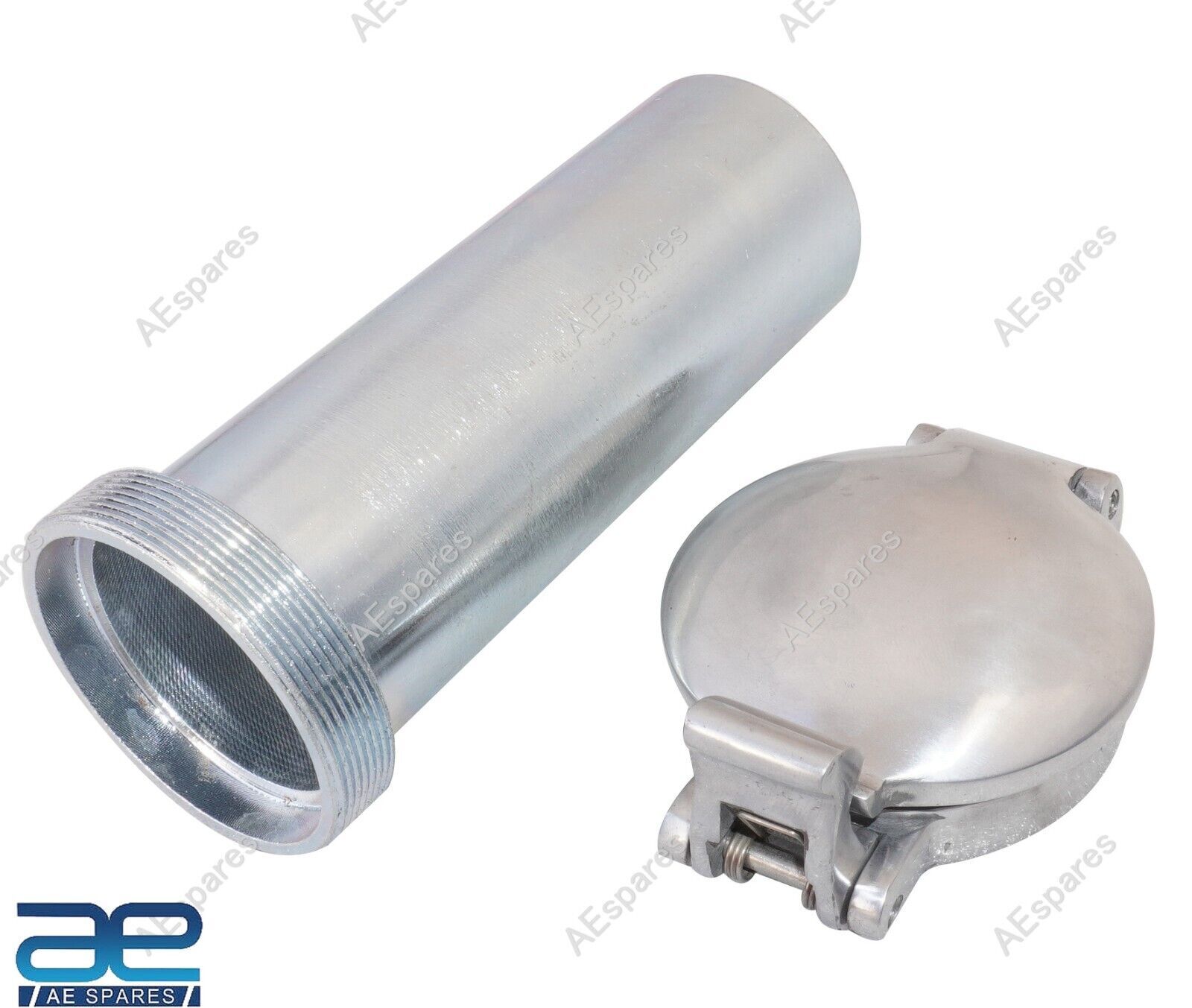2.5″ Aston Alloy Flip Up Fuel Tank Cap + Steel Filler Neck For BSA Triumph @Vi
