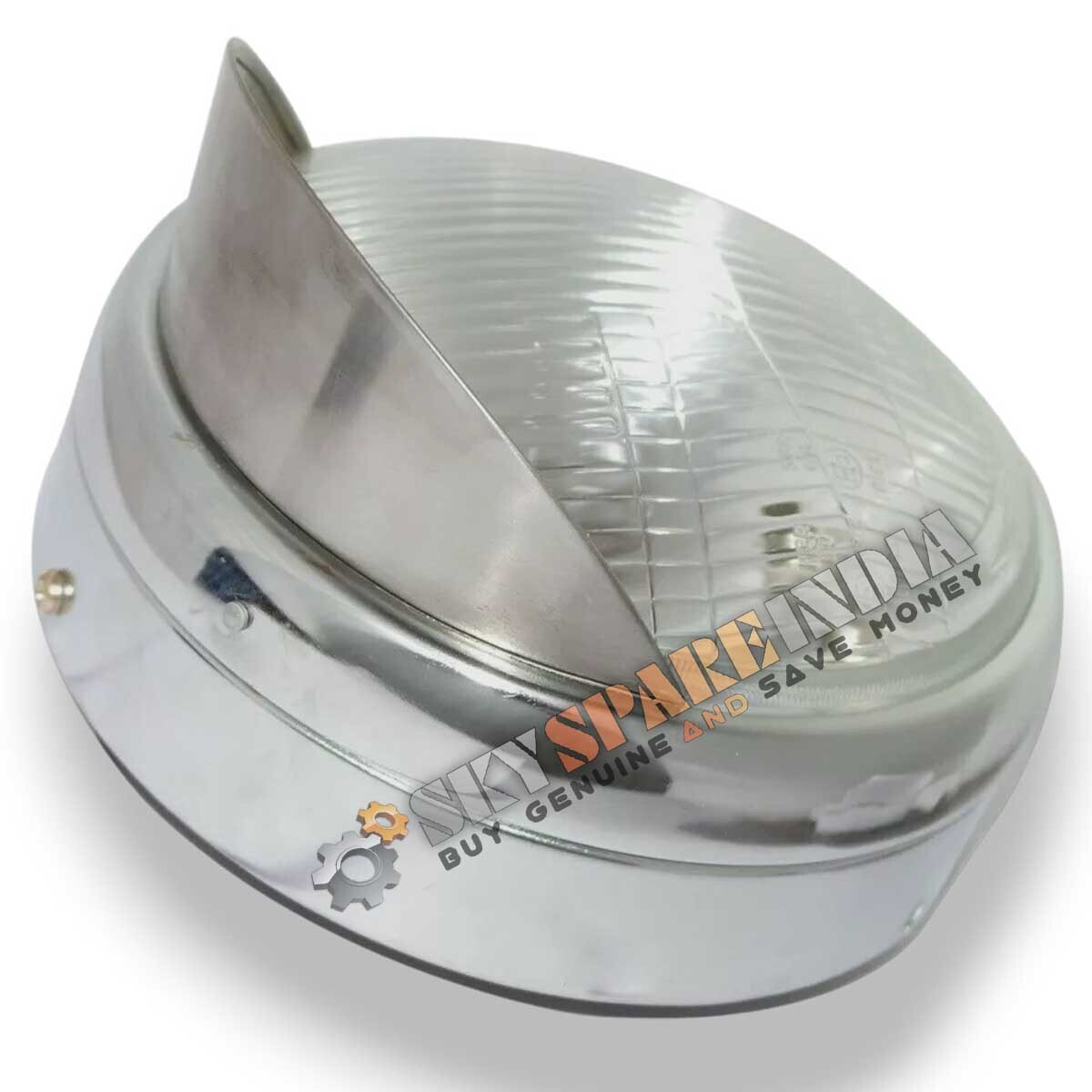 7″ Headlight Headlamp With Peak Fits For Royal Enfield Classic Uce 350/500cc