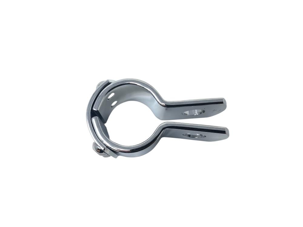 Chrome 3 Piece Clamp for Footpeg/Highway Bar/Spot Light, 1-1/2 Inch (38 mm)