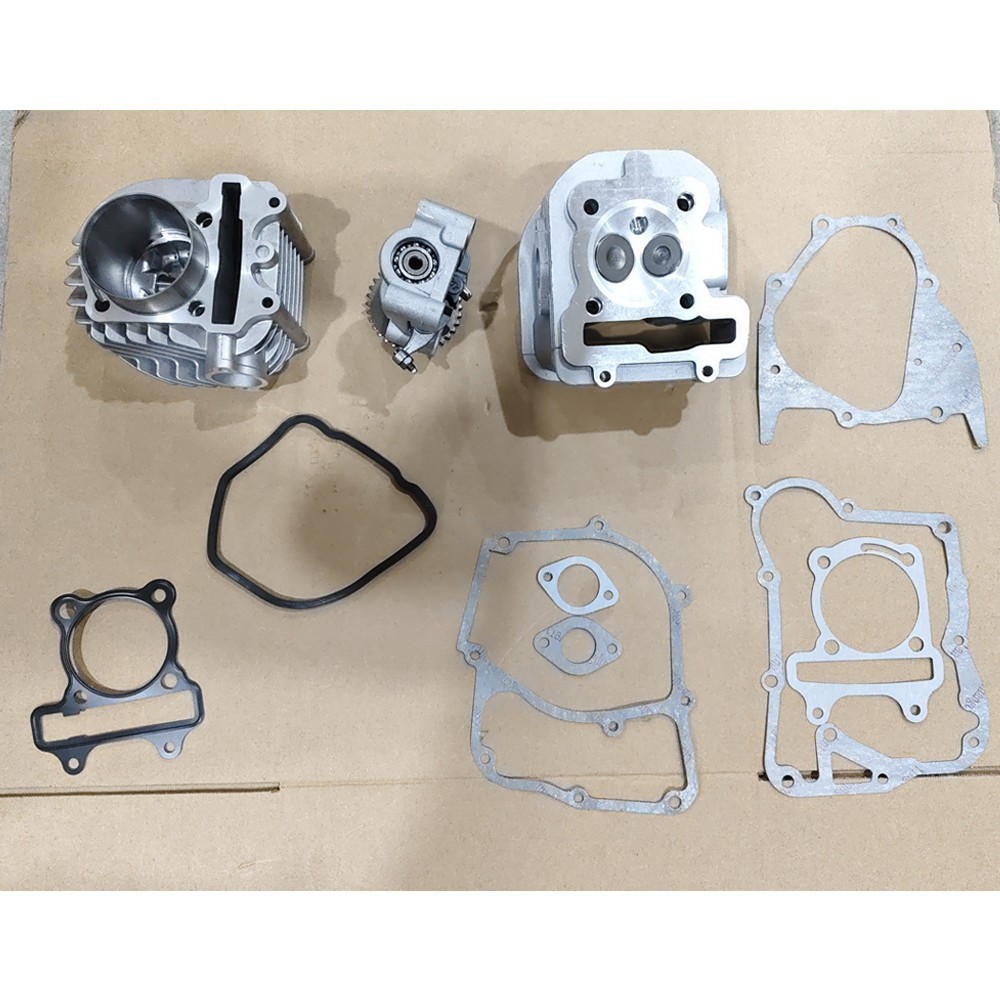 For GY6 150cc 57.4mm Big Bore Kit Set Cylinder Head Piston Gasket Set QMJ157