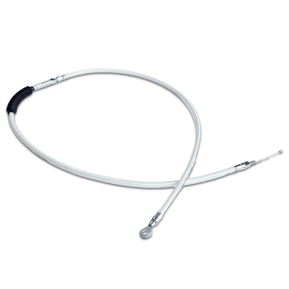 66 9/10″ 170cm White Braided Clutch Cable for Harley Dyna Softail Fat Bob FXD/I