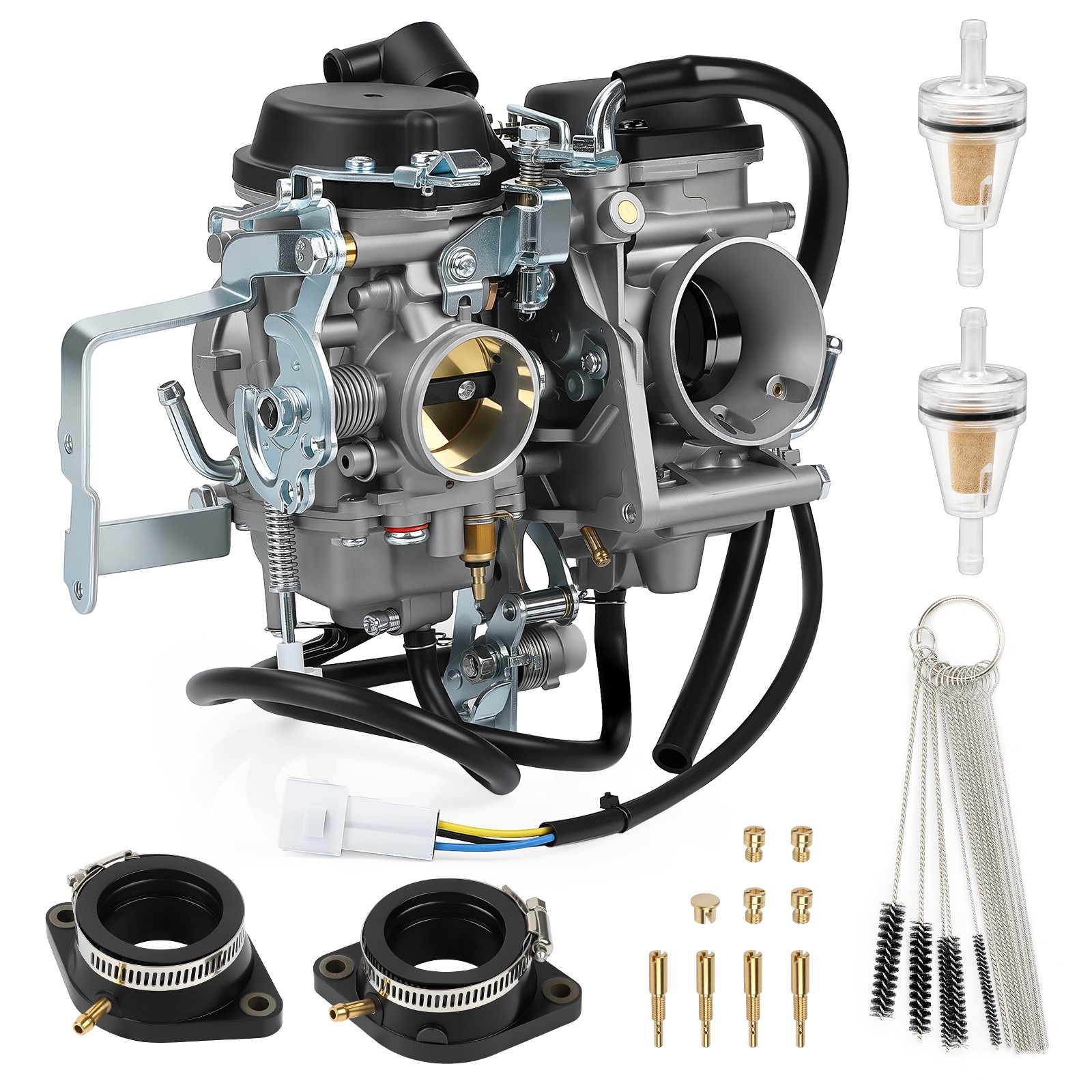 Carburetor w/ Intake Manifold Boots For Yamaha V Star 1100 Custom Classic 99-05