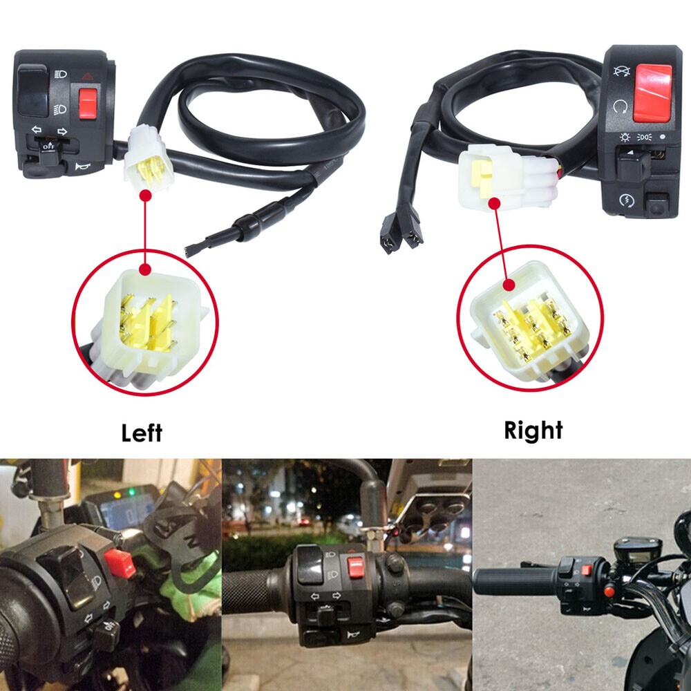 7/8″ Motorcycle Handlebar Horn Button Turn Signal Fog Light Controller Switch