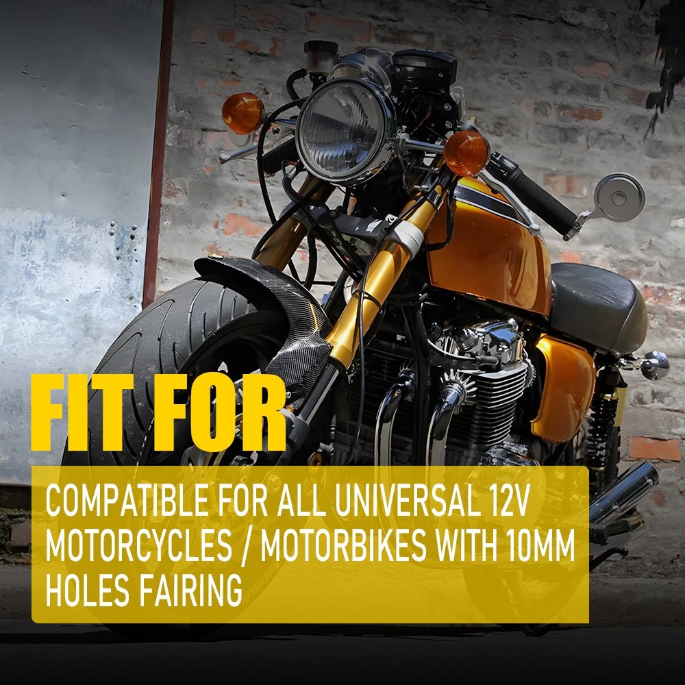Universal Turn Signal Indicators Lights Pair For 12V Motorcycles/Motorbikes 10mm