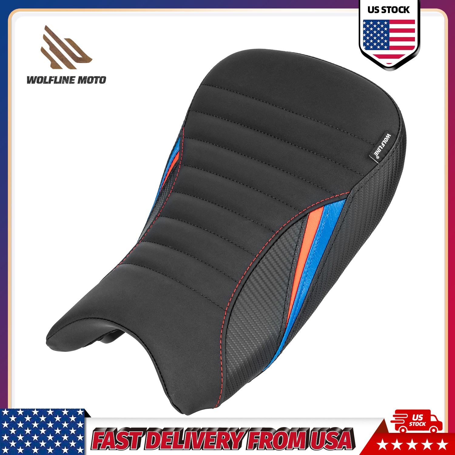 WOLFLINE Rider Seat Cushion for BMW S1000RR 2019-2025 Sport Comfort Saddle