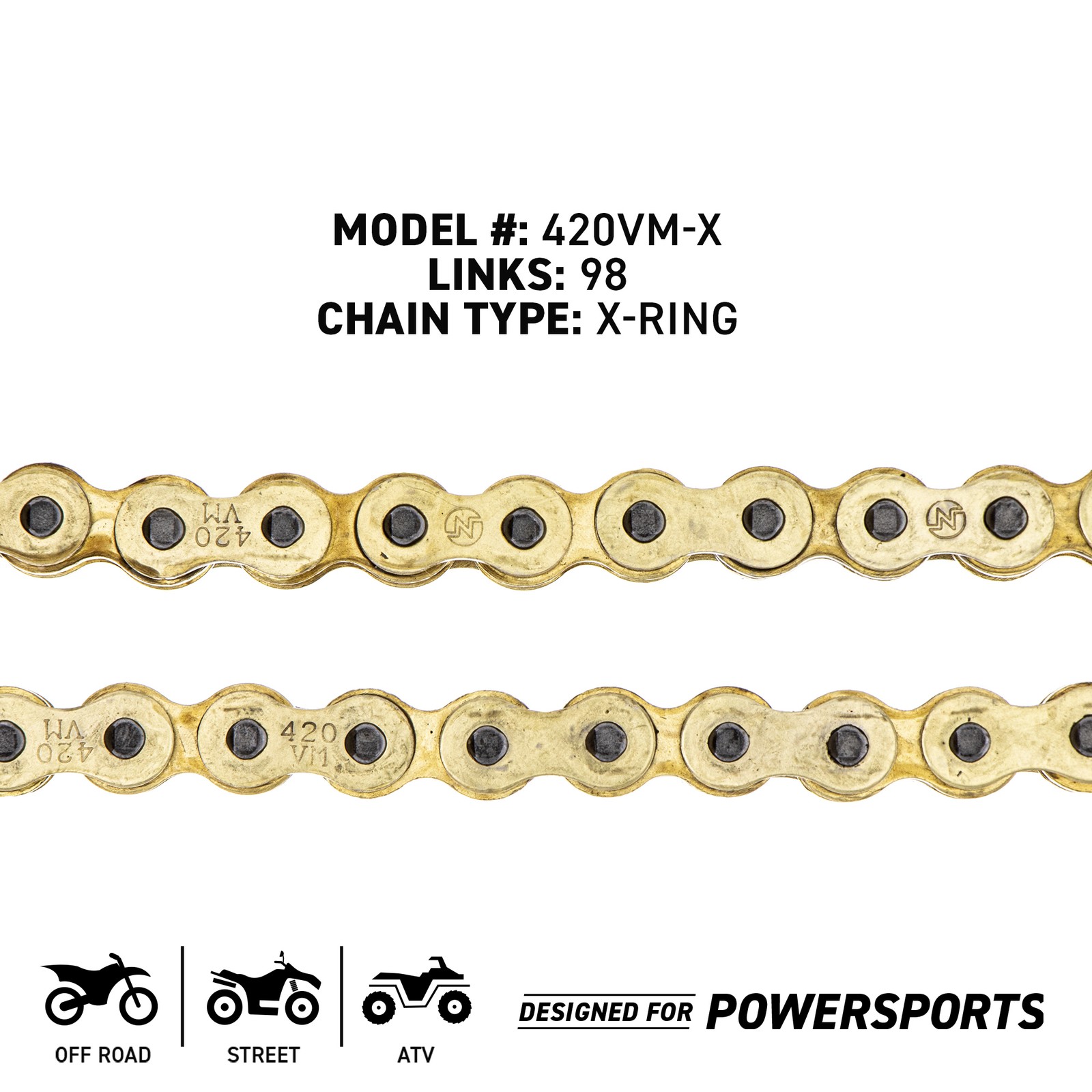 NICHE Sprocket Chain Set for Honda Monkey 125 14/37 Tooth 420 X-Ring Front Rear
