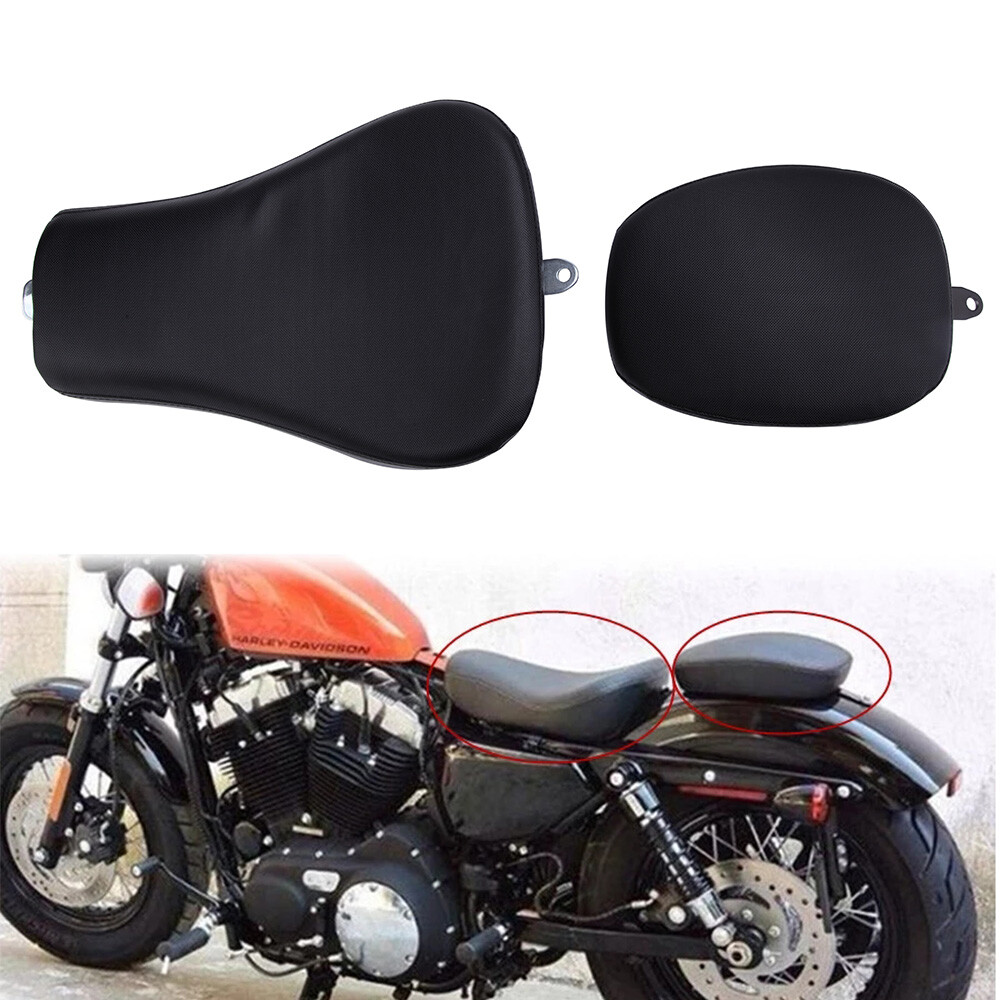 Front Driver Solo Seat + Rear Passenger For Harley Davidson Sportster XL1200 883