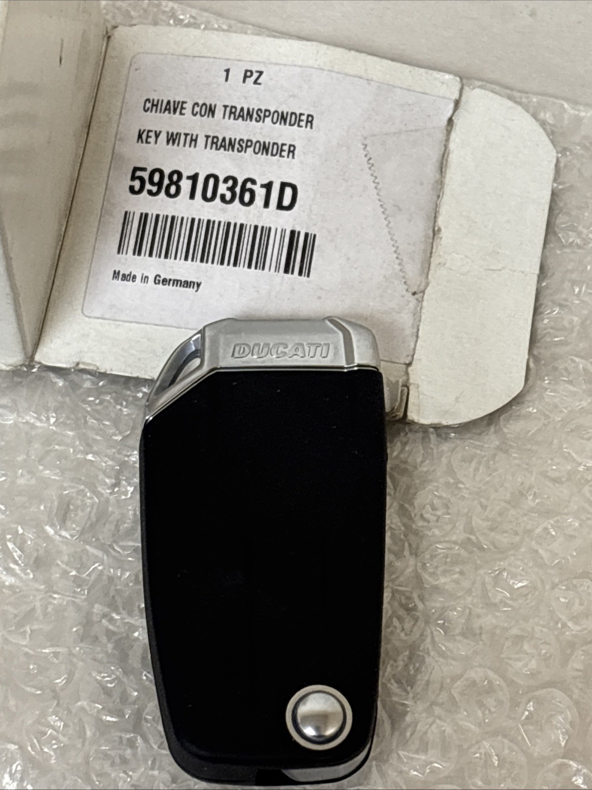 Ducati Multistrada Key W/ Transponder OEM #59810361D (S) #59810361E 18-19 #S1177