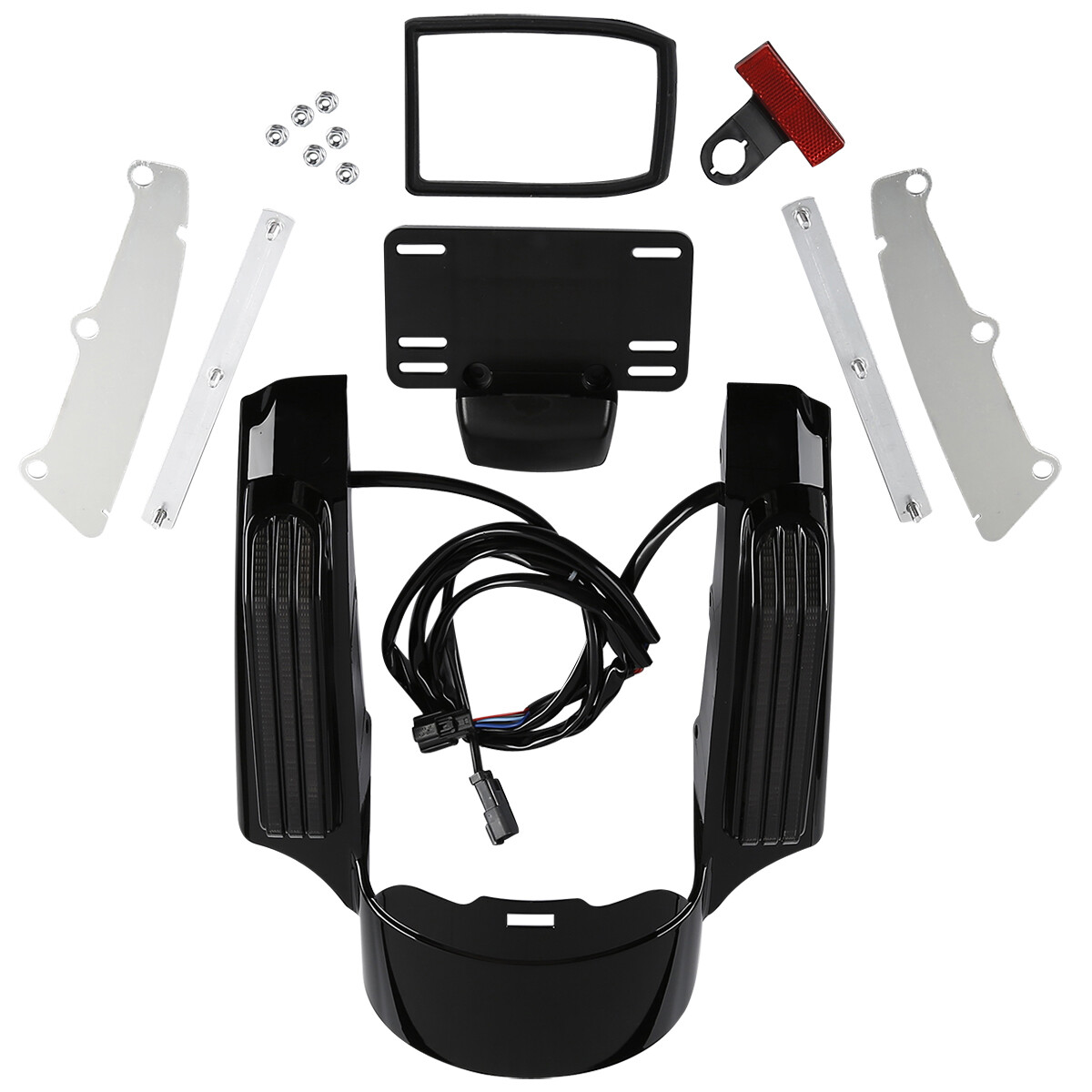 Vivid Black Rear Fender Fascia Fit For Harley Road King Street Glide 2014-2024