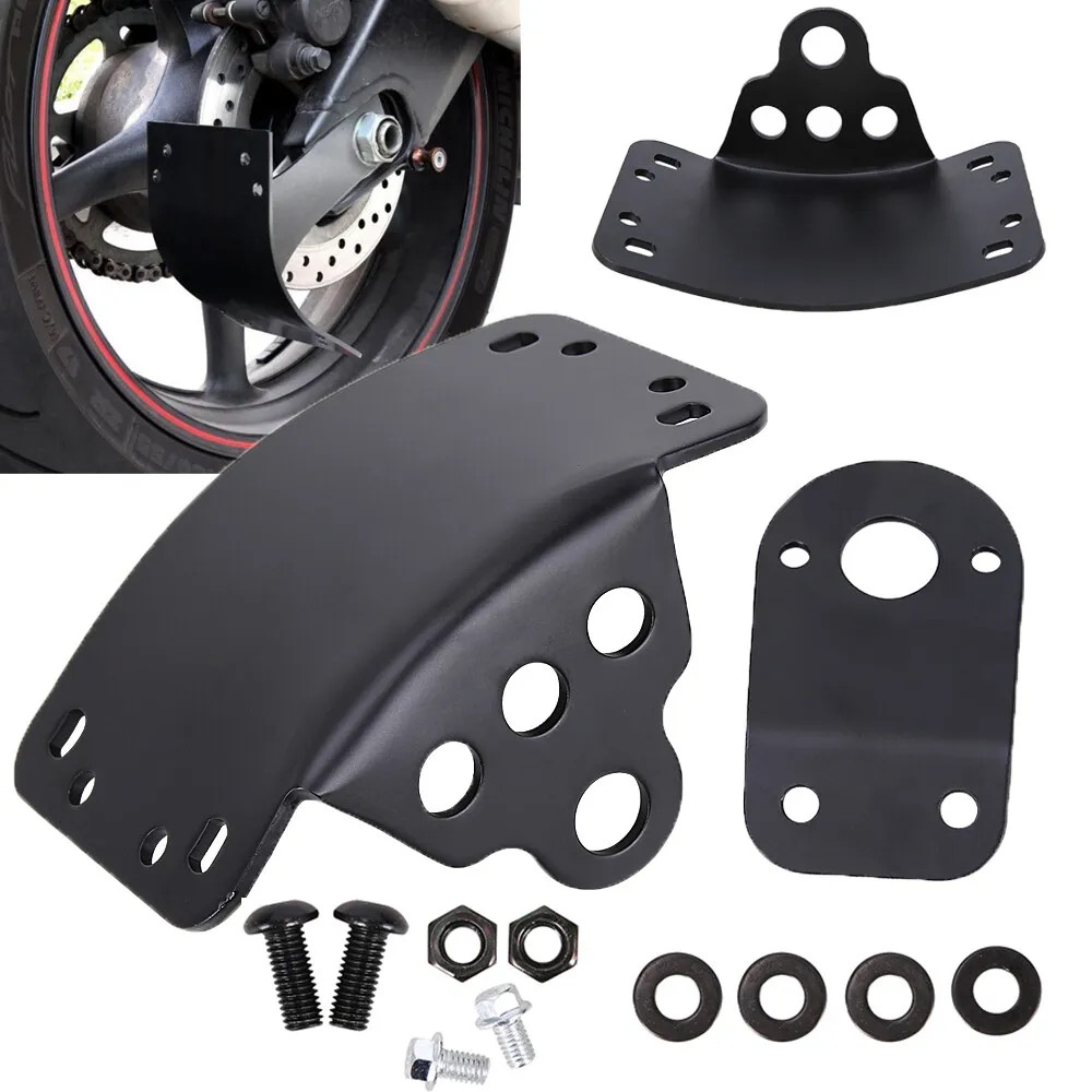 Side Mount License Plate Bracket Motorcycle Tail Light Holder 3/4” For Harley