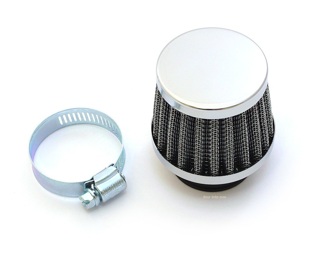 Small Chrome 39mm Air Filter Pod Set of 4 – Honda CB500 CB550 CB750 1969-1976