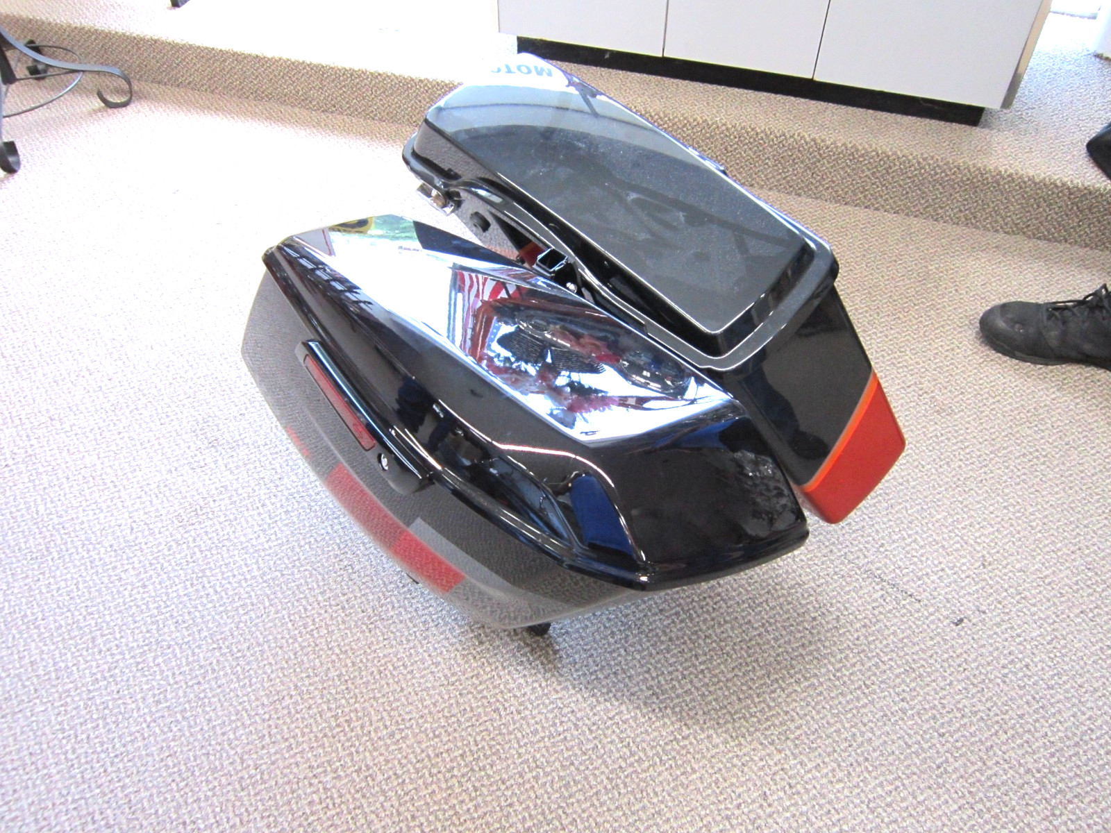 Saddlebag stand for Harley-Davidson Touring Saddlebags Black powder coated