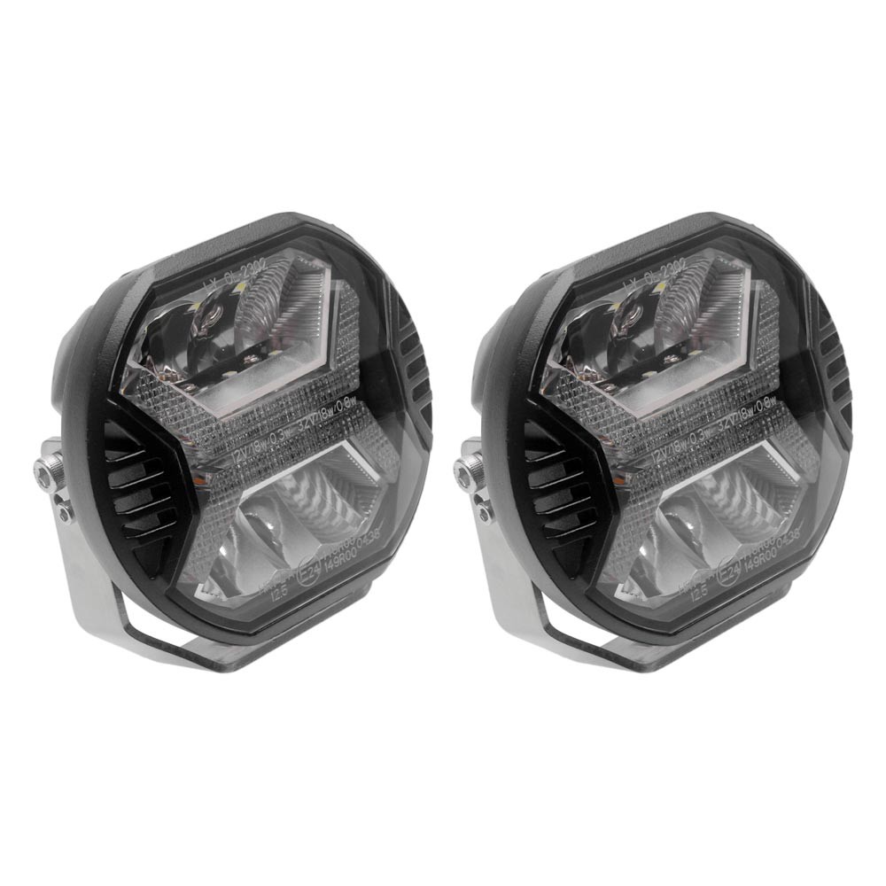 Pair 24W LED Work Light Spot Pods Fog Lamp Offroad Driving DRL For SUV ATV Jeeps