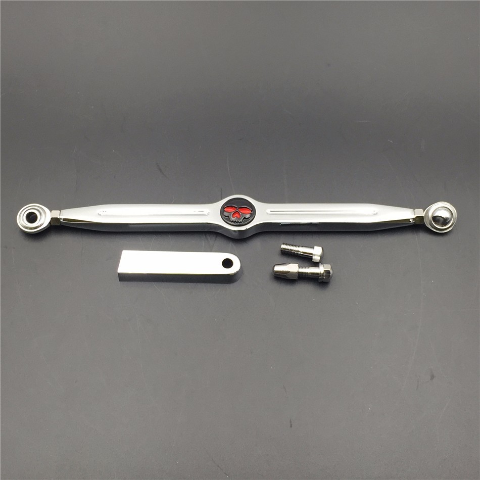 Chrome Skull Shift Linkage For Harley Softail Road King Electra Glide
