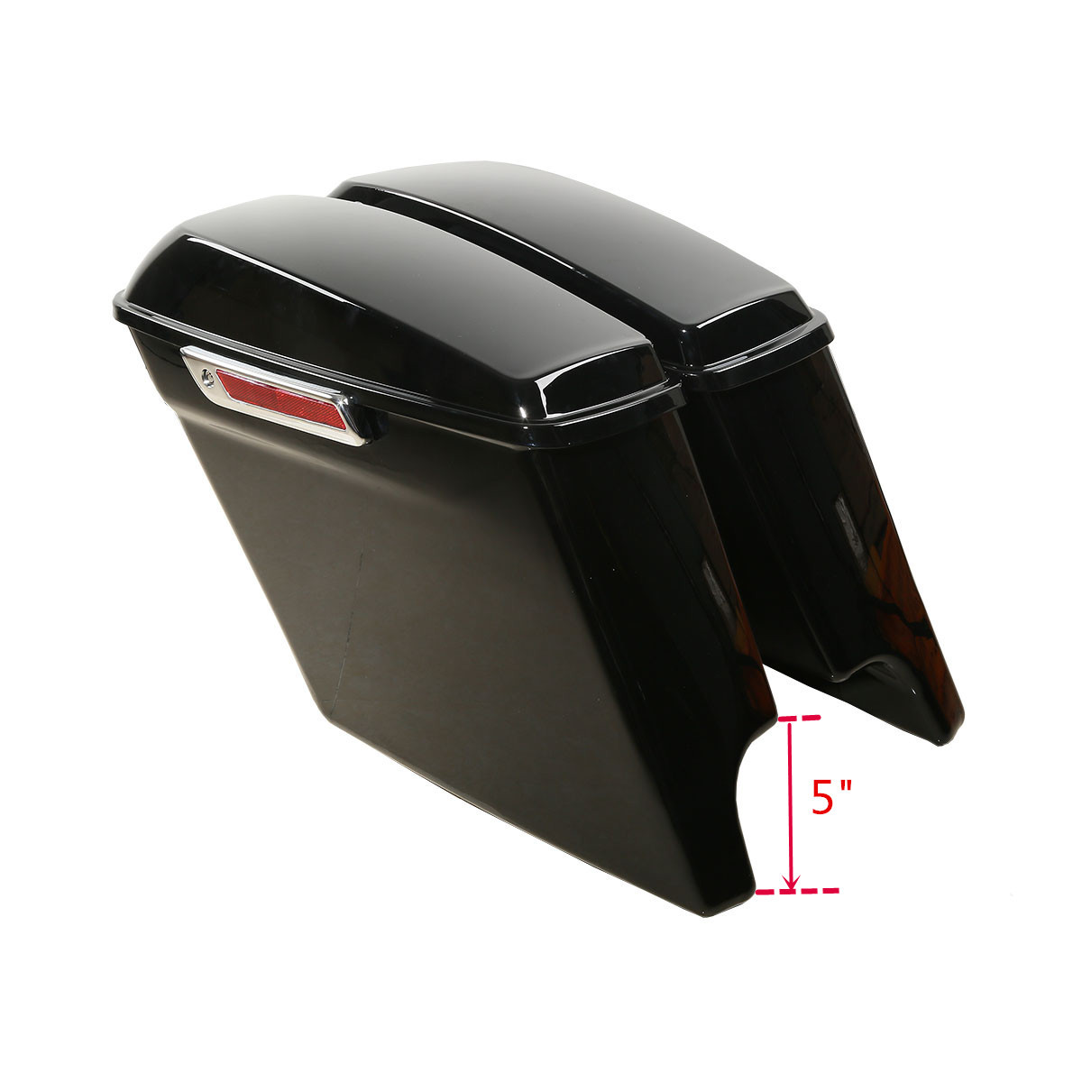 Unpainted 5″ Stretched Saddlebag Bracket Kit Fit For Harley Softail Deluxe 84-17